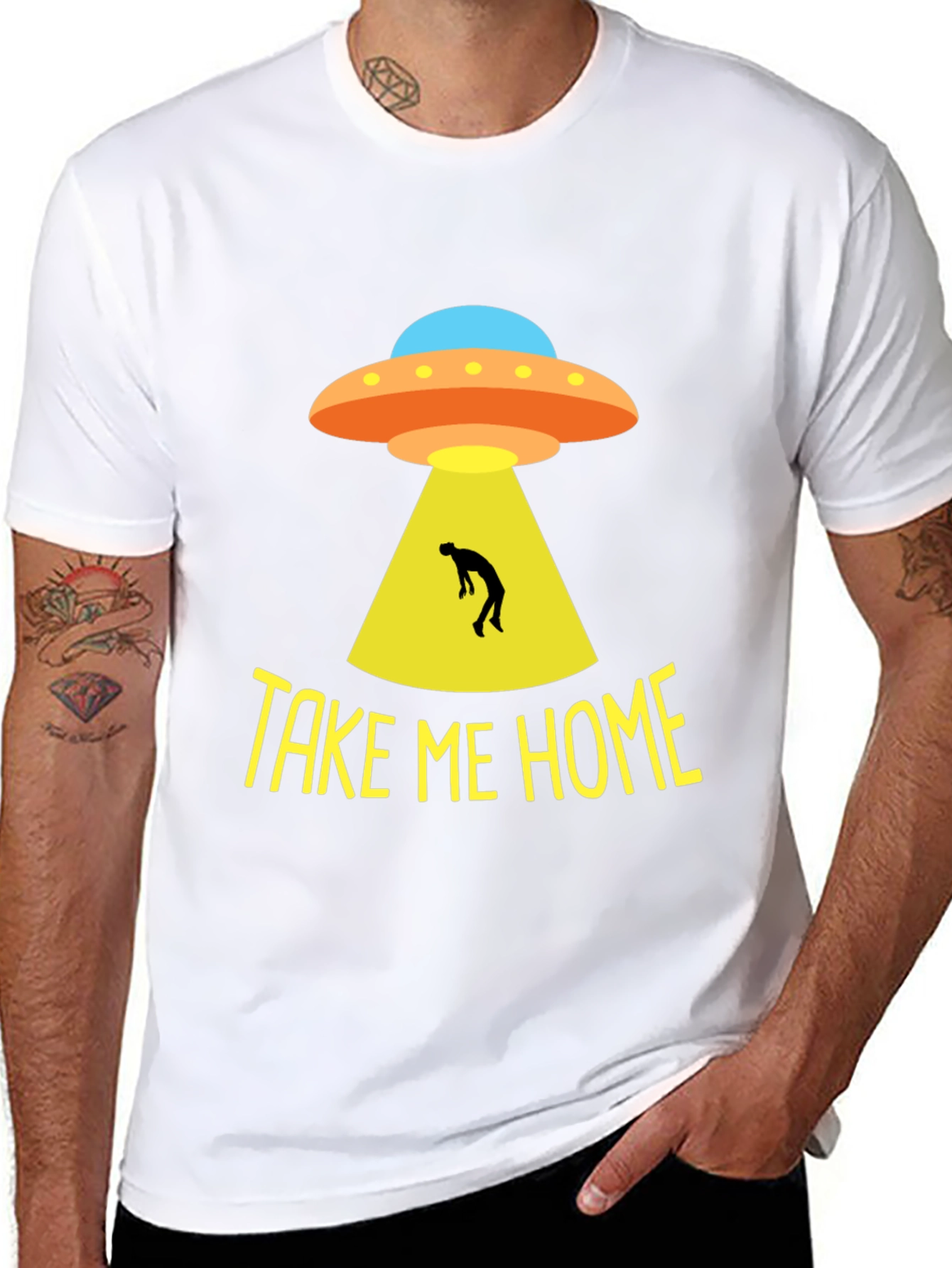Take Me Home UFO Abduction Graphic Tee