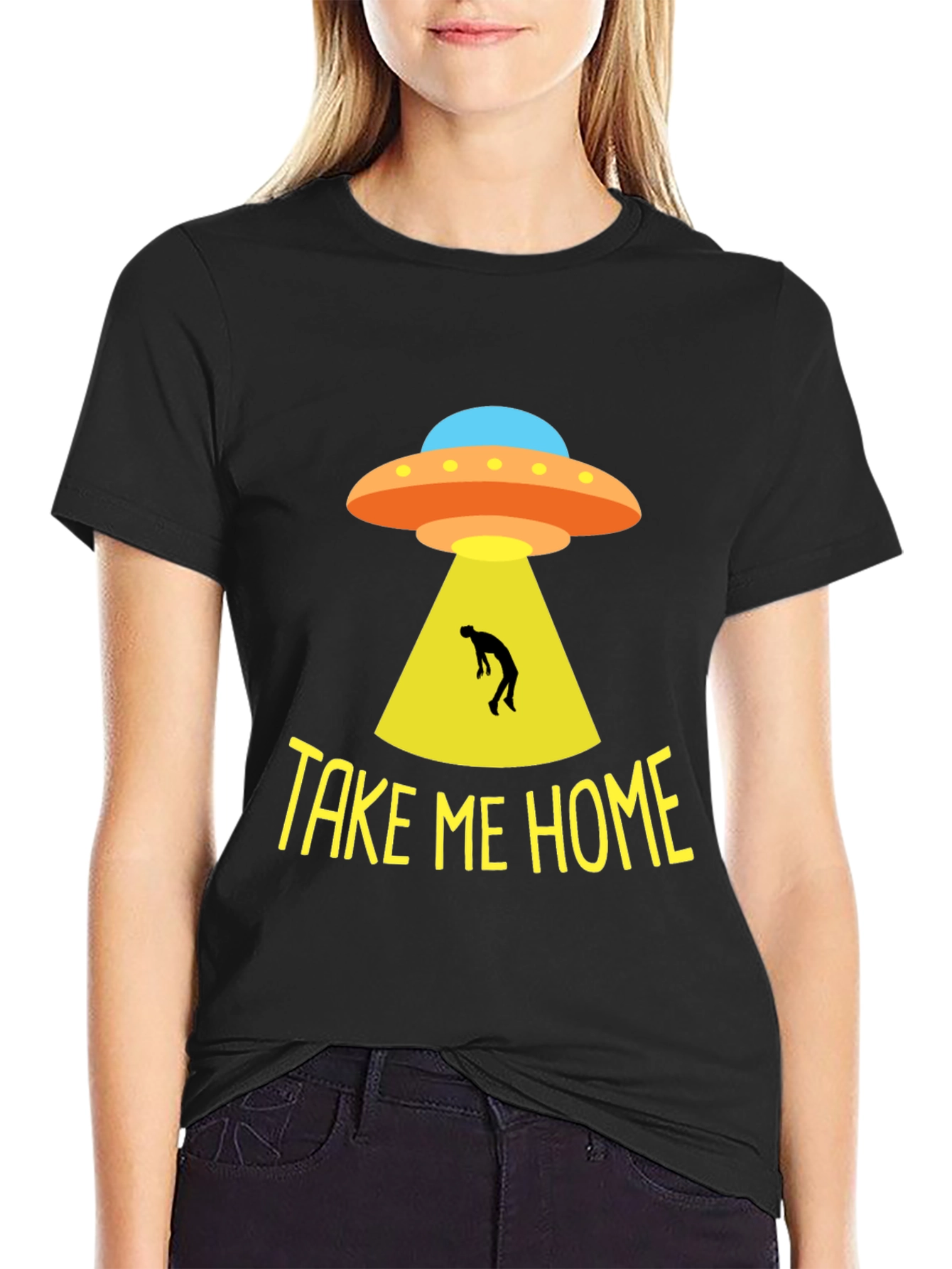 Take Me Home UFO Abduction Graphic Tee