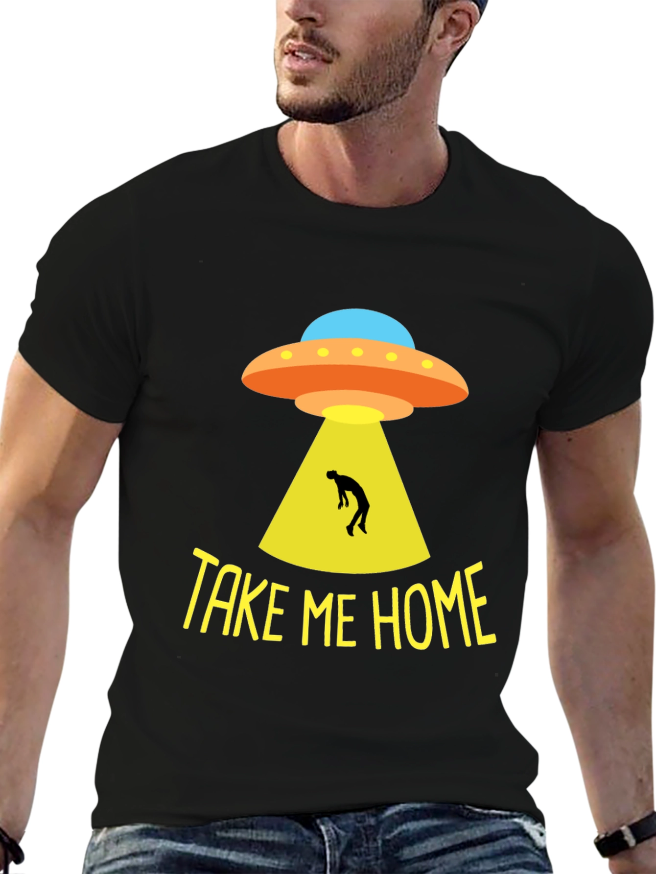 Take Me Home UFO Abduction Graphic Tee