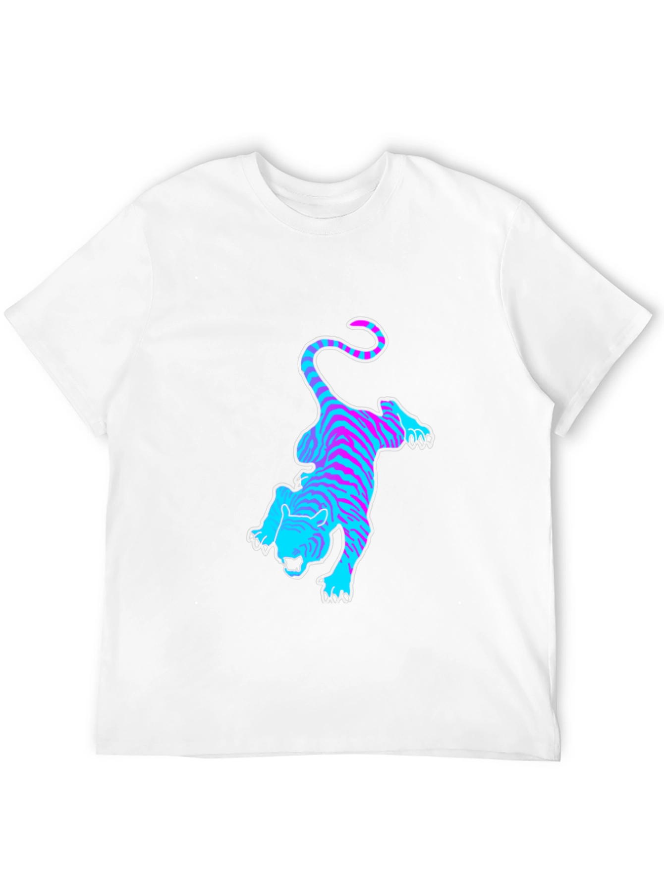 Cool Tiger Graphic Tee -  Stylish Black T-Shirt
