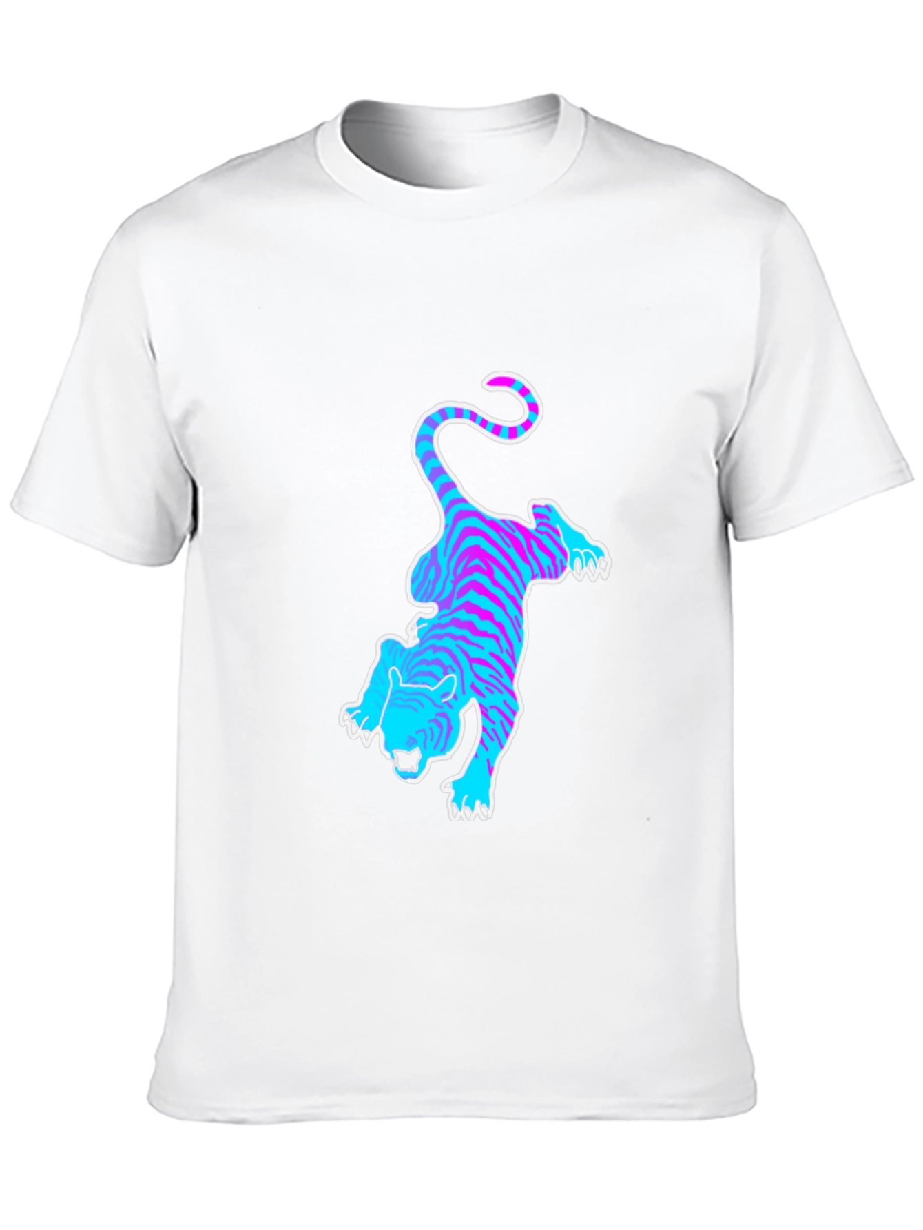 Cool Tiger Graphic Tee -  Stylish Black T-Shirt