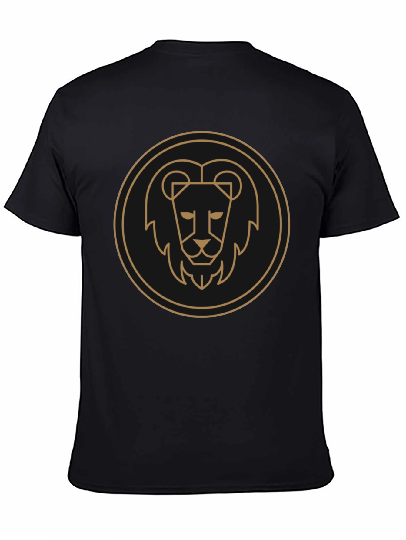 Lion Emblem Black Tee - Stylish Graphic T-Shirt