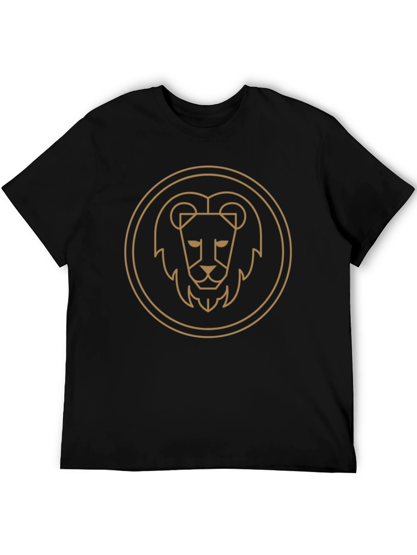 Lion Emblem Black Tee - Stylish Graphic T-Shirt