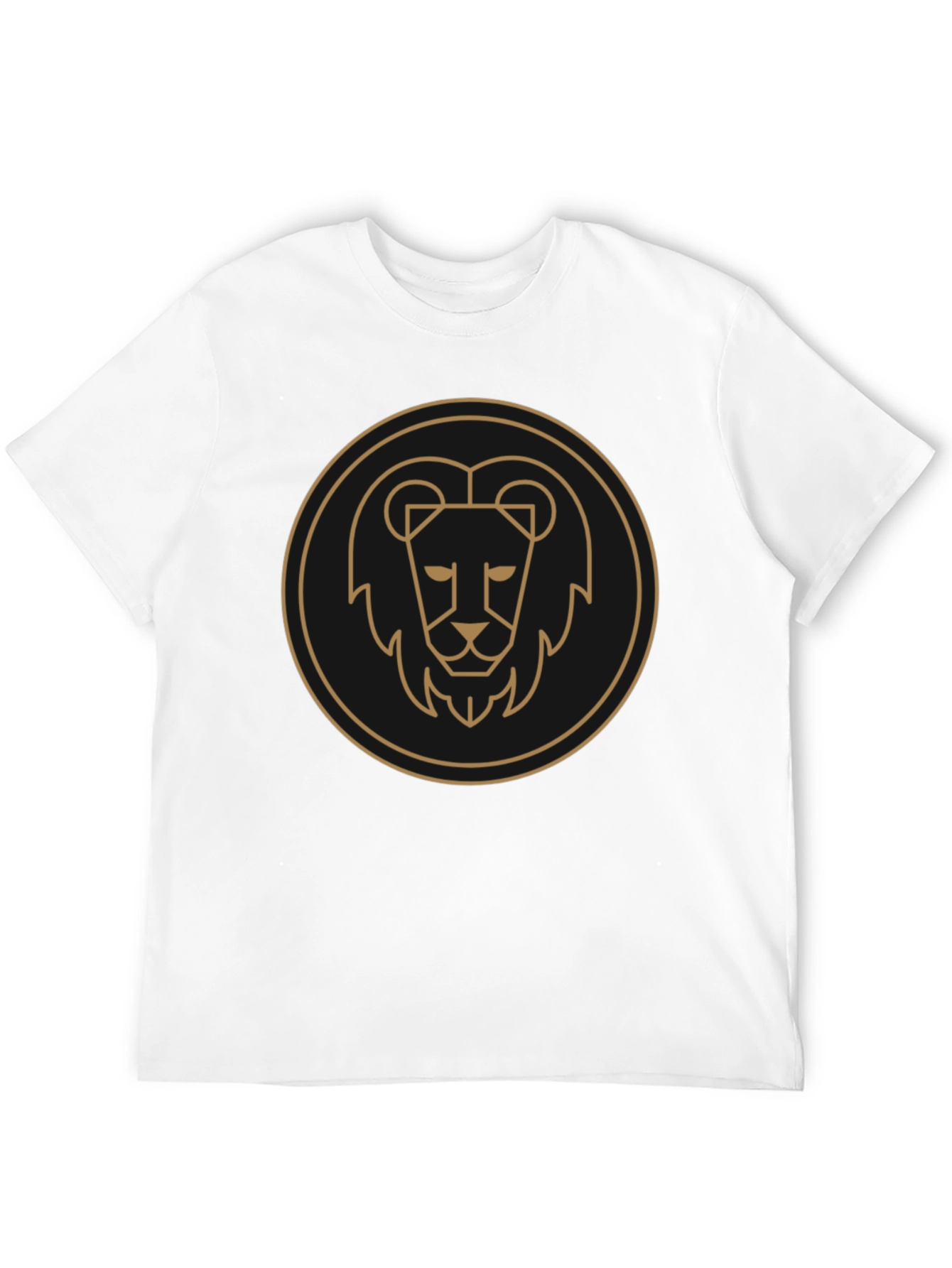 Lion Emblem Black Tee - Stylish Graphic T-Shirt