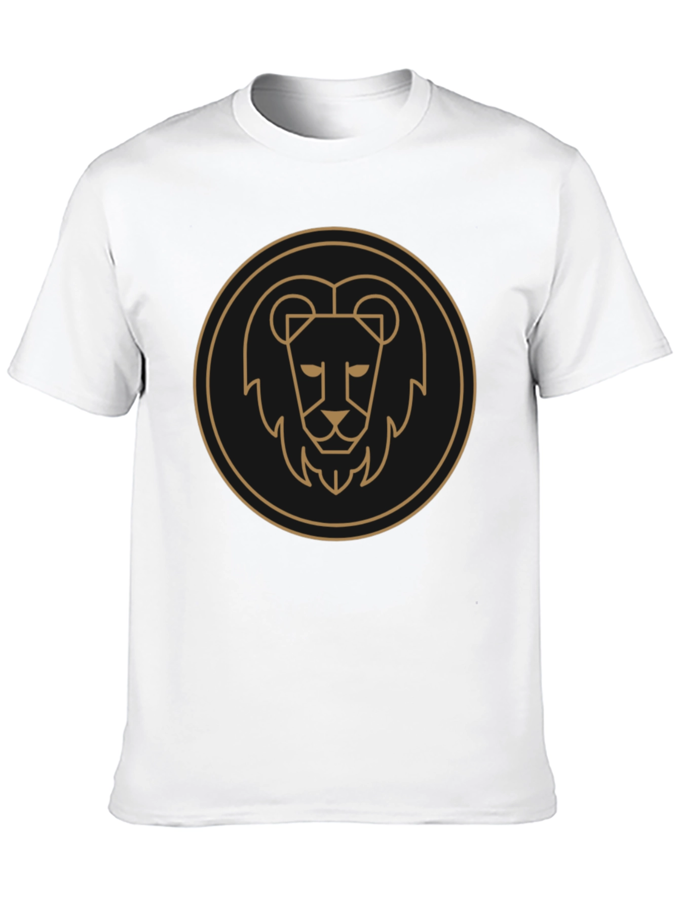 Lion Emblem Black Tee - Stylish Graphic T-Shirt