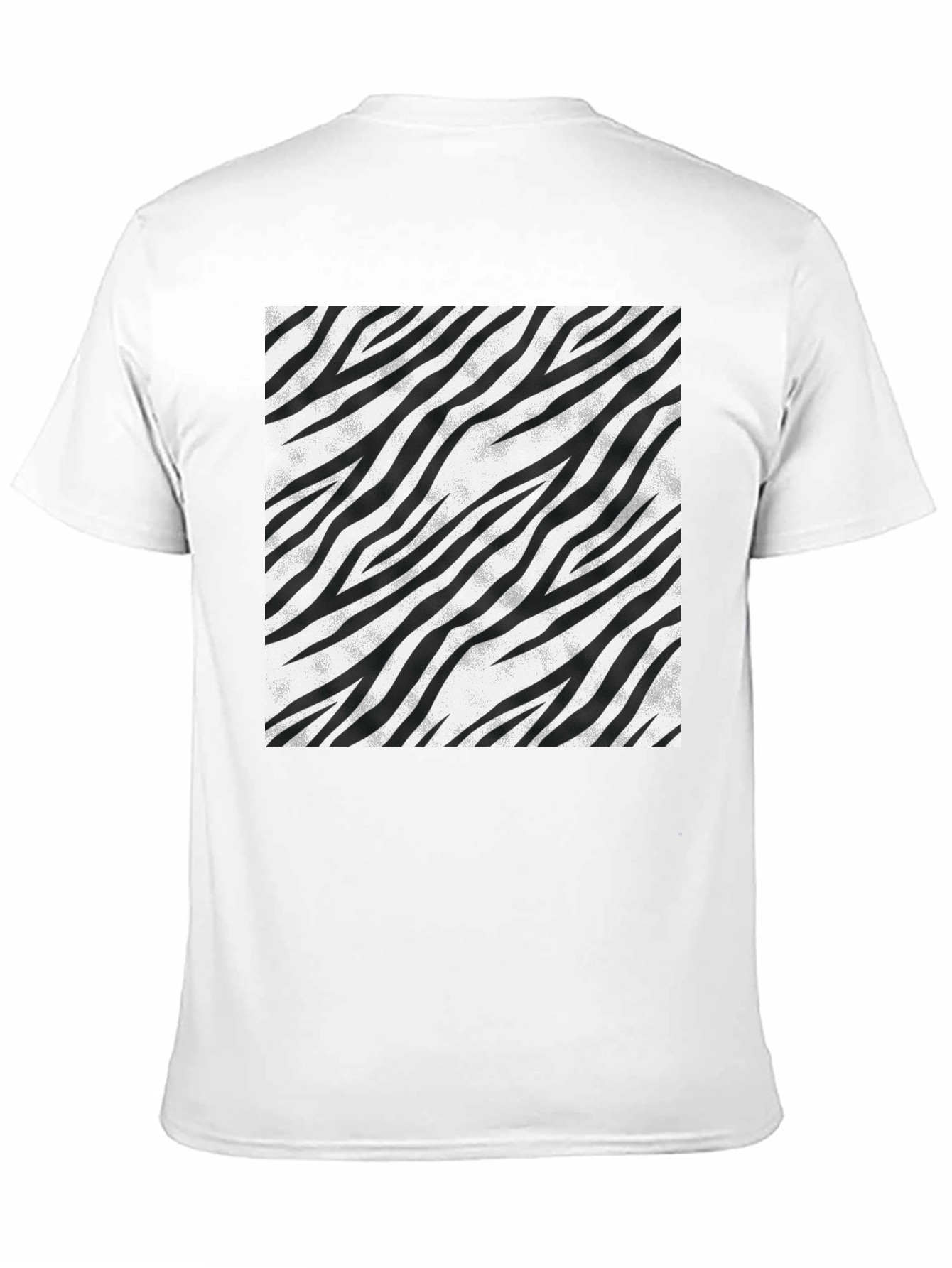 Zebra Stripe Graphic Tee - Black