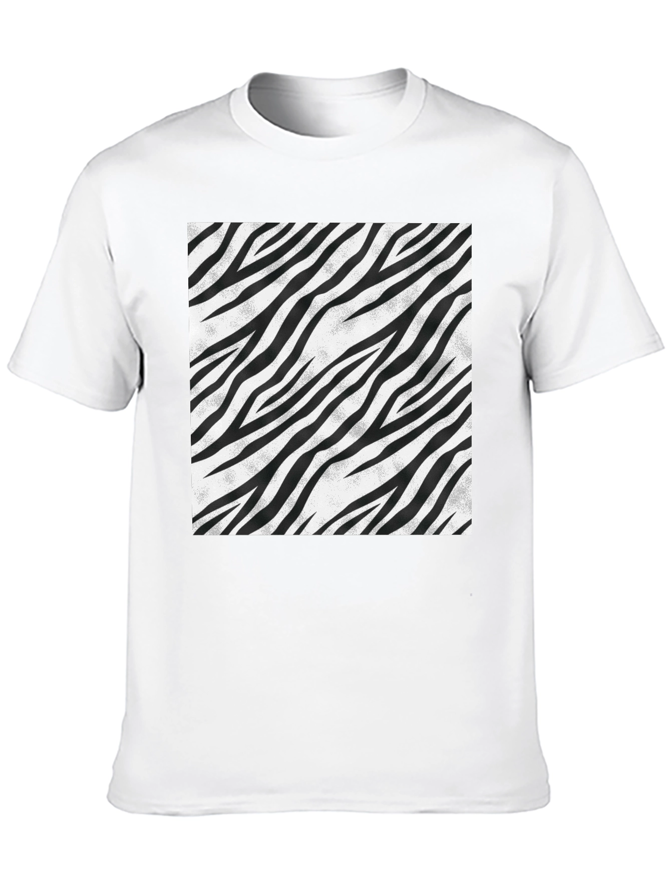 Zebra Stripe Graphic Tee - Black