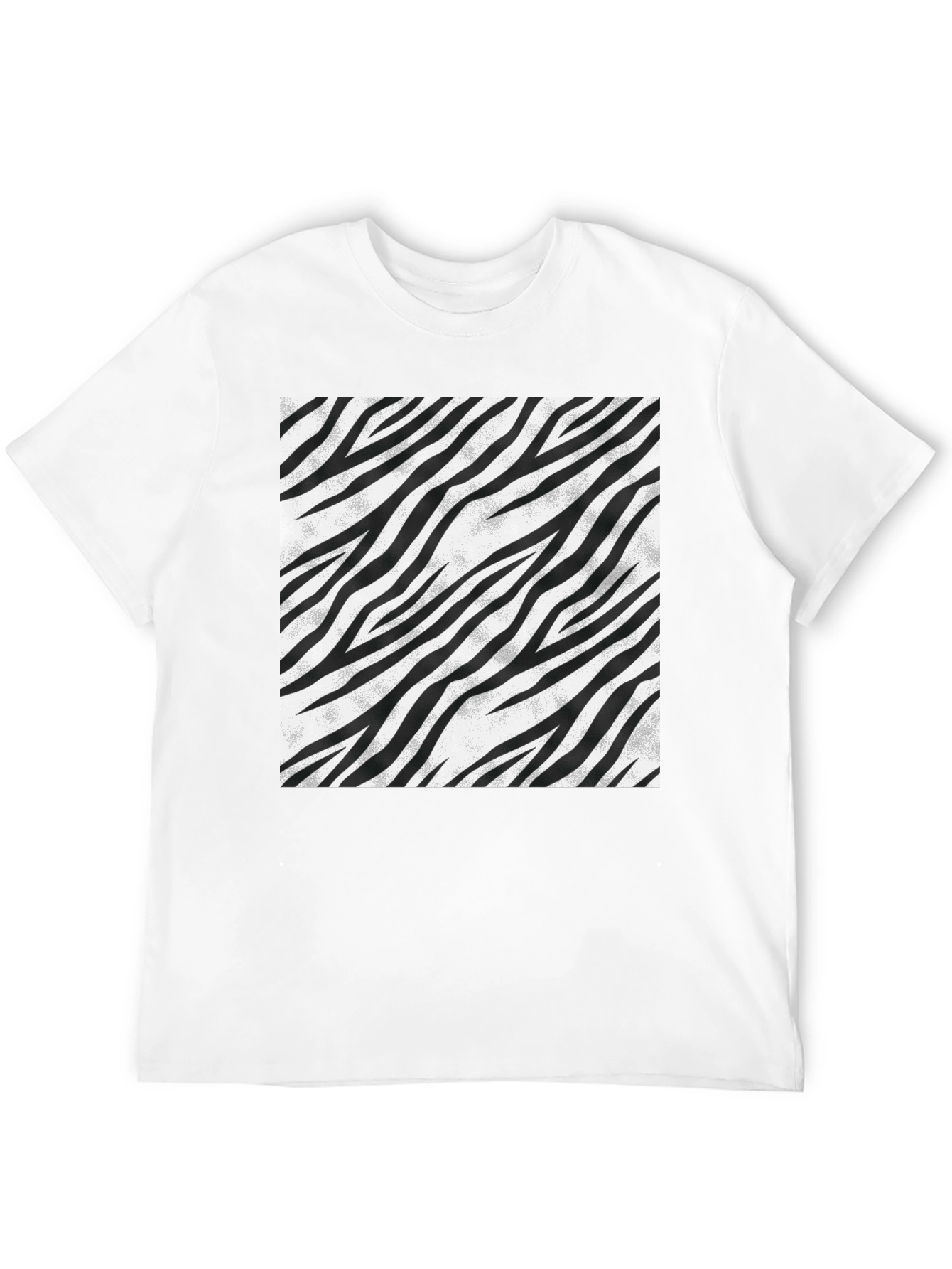 Zebra Stripe Graphic Tee - Black
