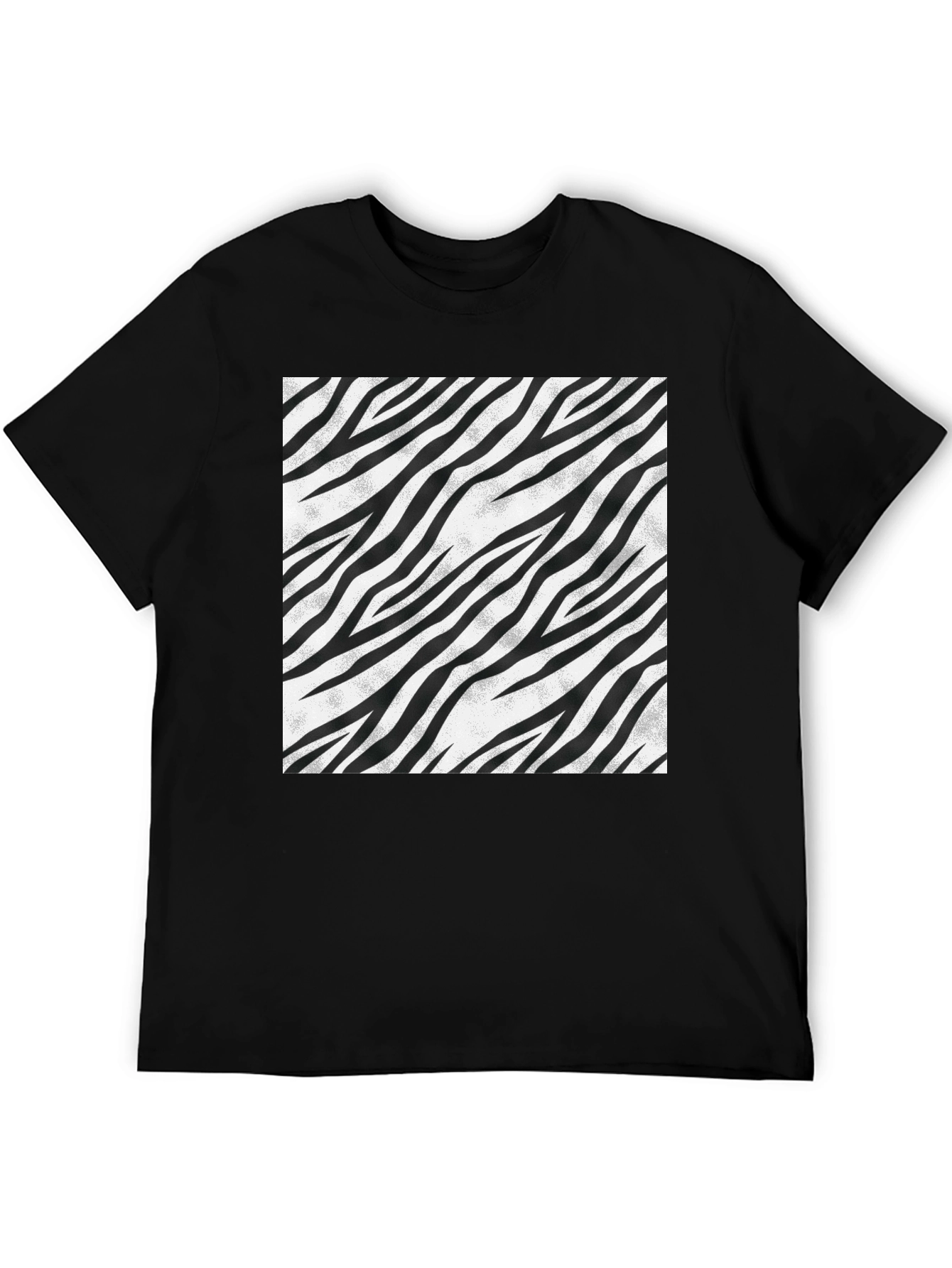 Zebra Stripe Graphic Tee - Black