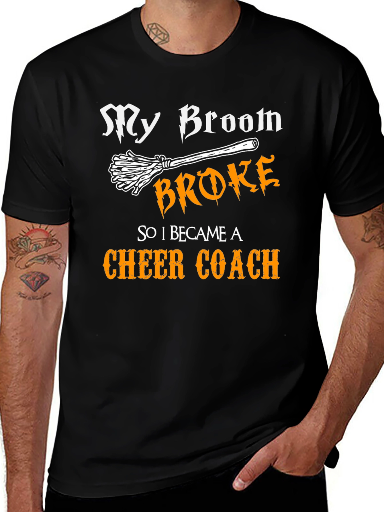 My Broom Broke Cheer Coach T-Shirt