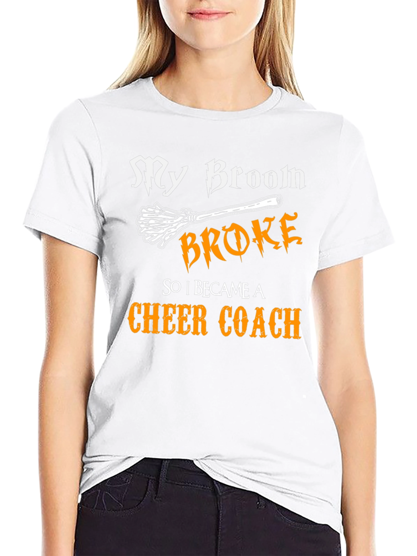 My Broom Broke Cheer Coach T-Shirt