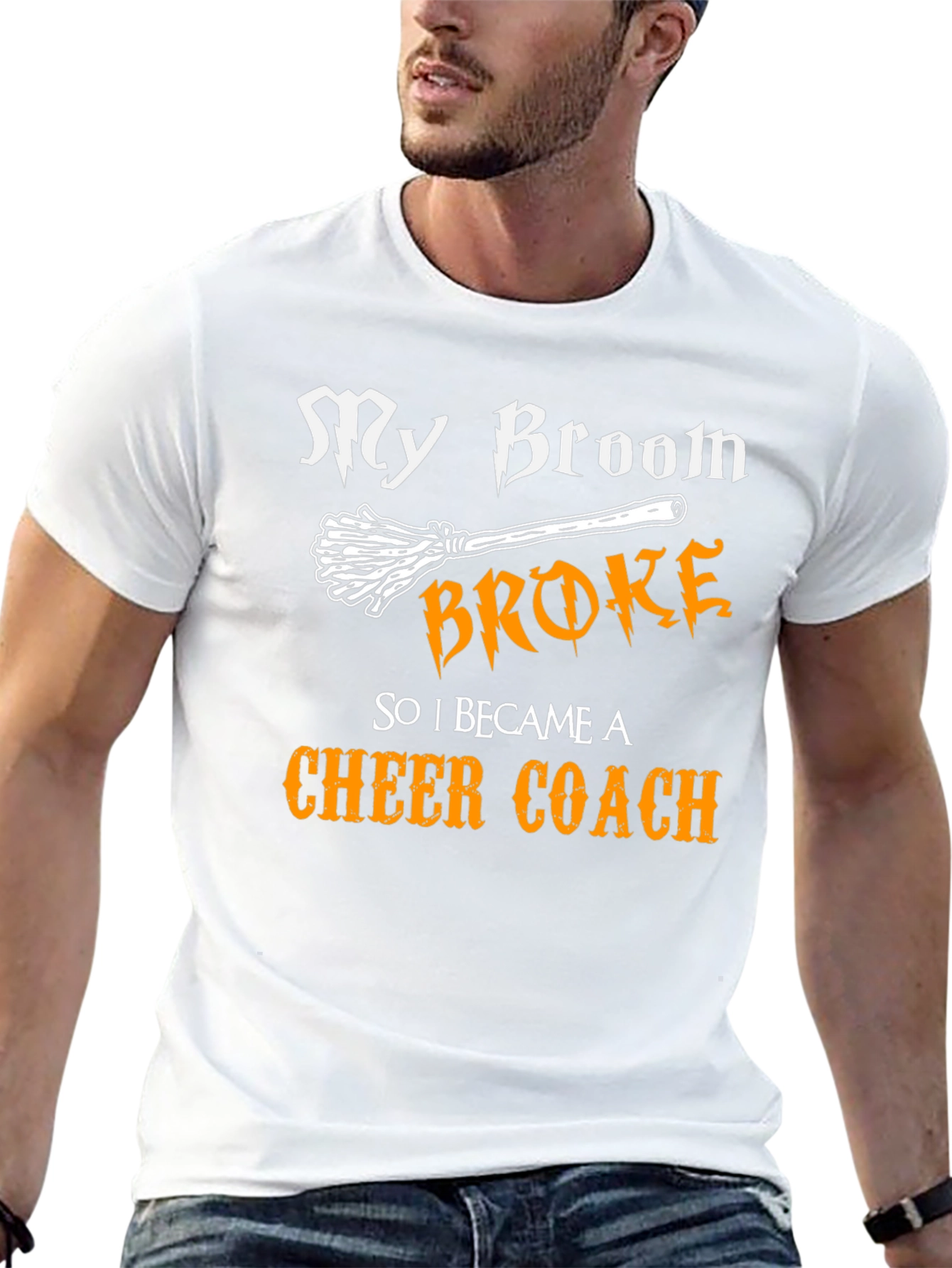 My Broom Broke Cheer Coach T-Shirt