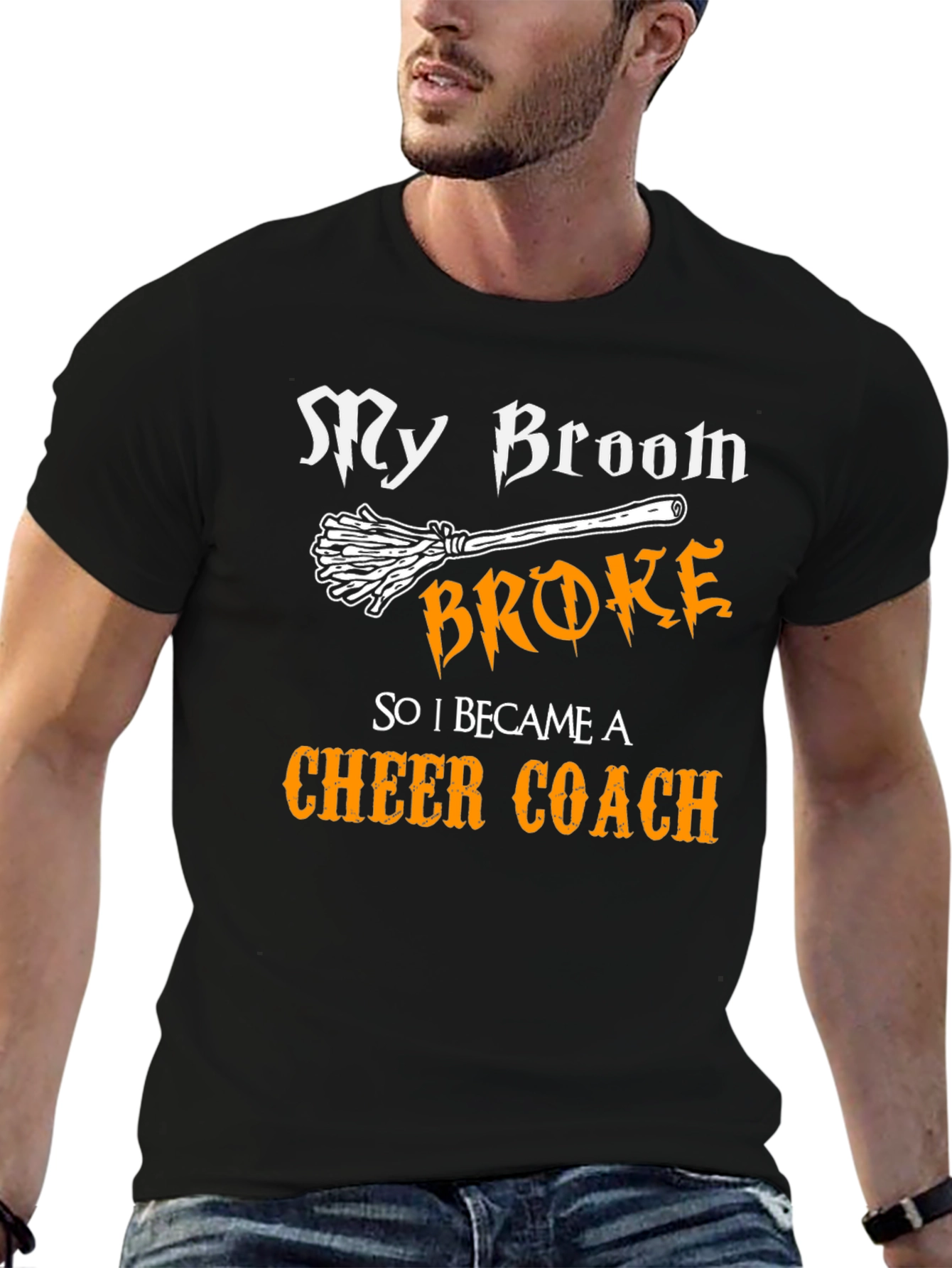My Broom Broke Cheer Coach T-Shirt