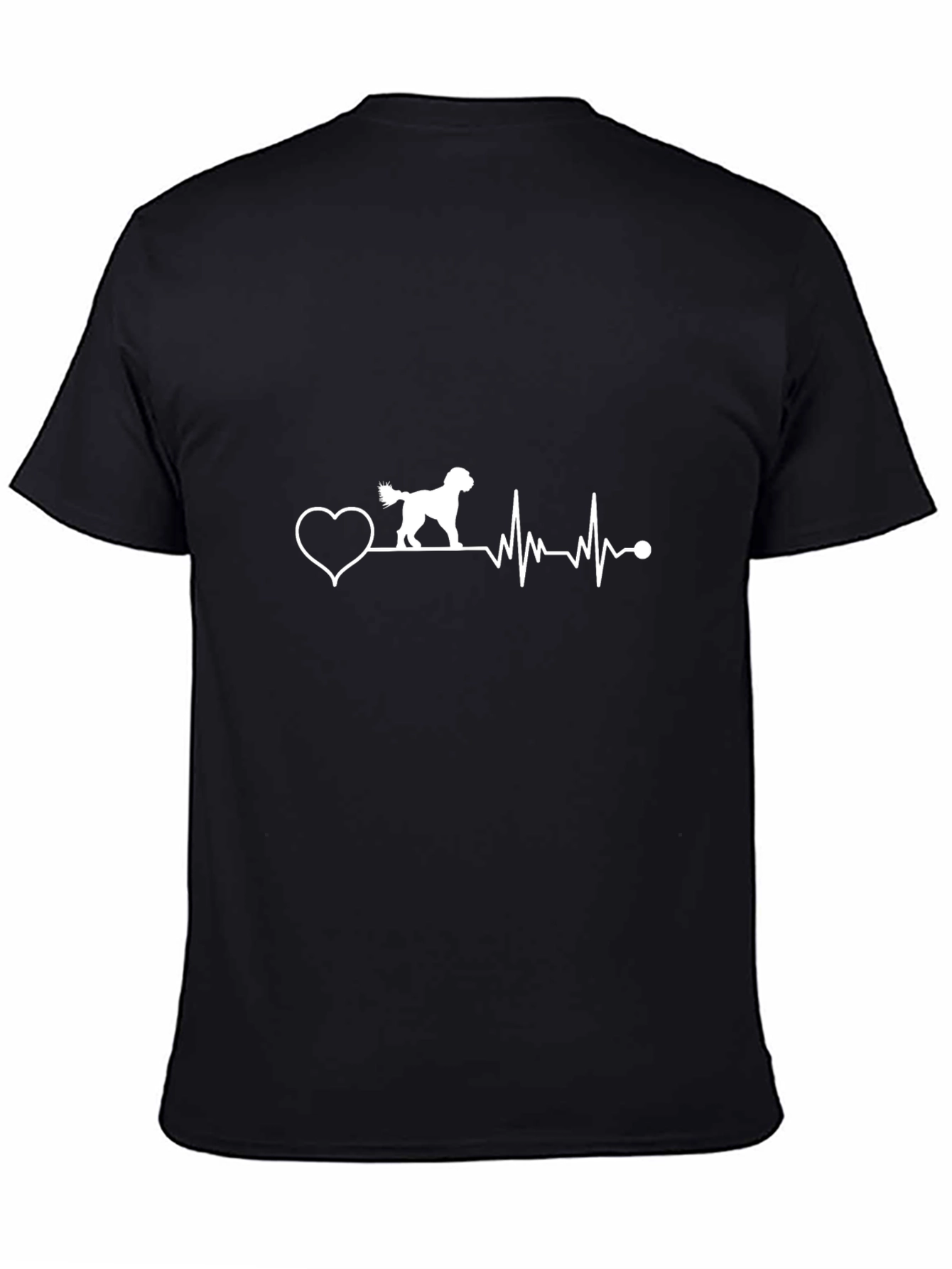Dog Heartbeat T-Shirt - Black