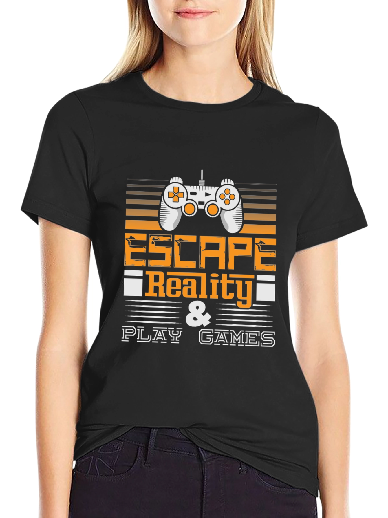Escape Reality Play Games Black T-Shirt