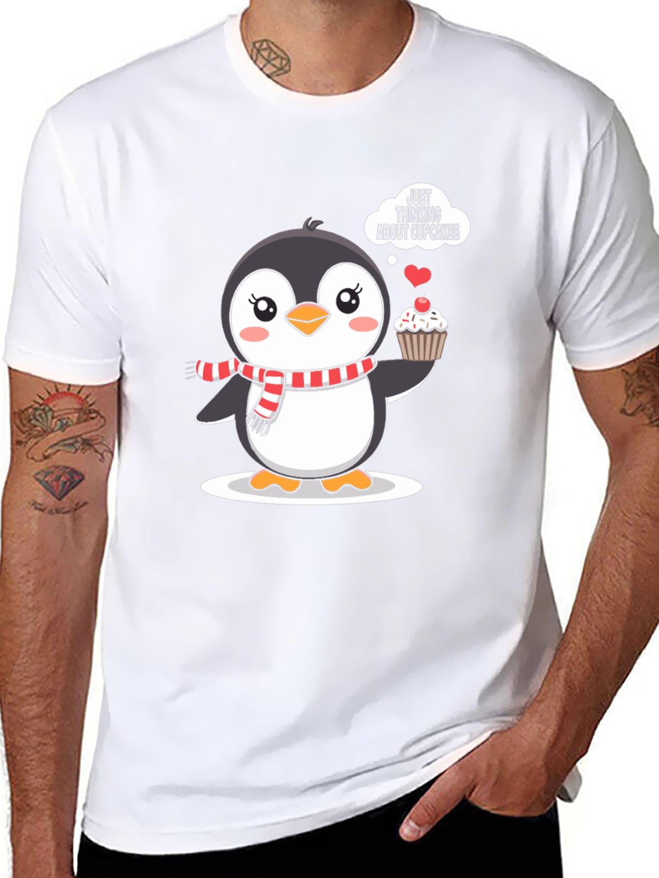 Cute Penguin Cupcake T-Shirt