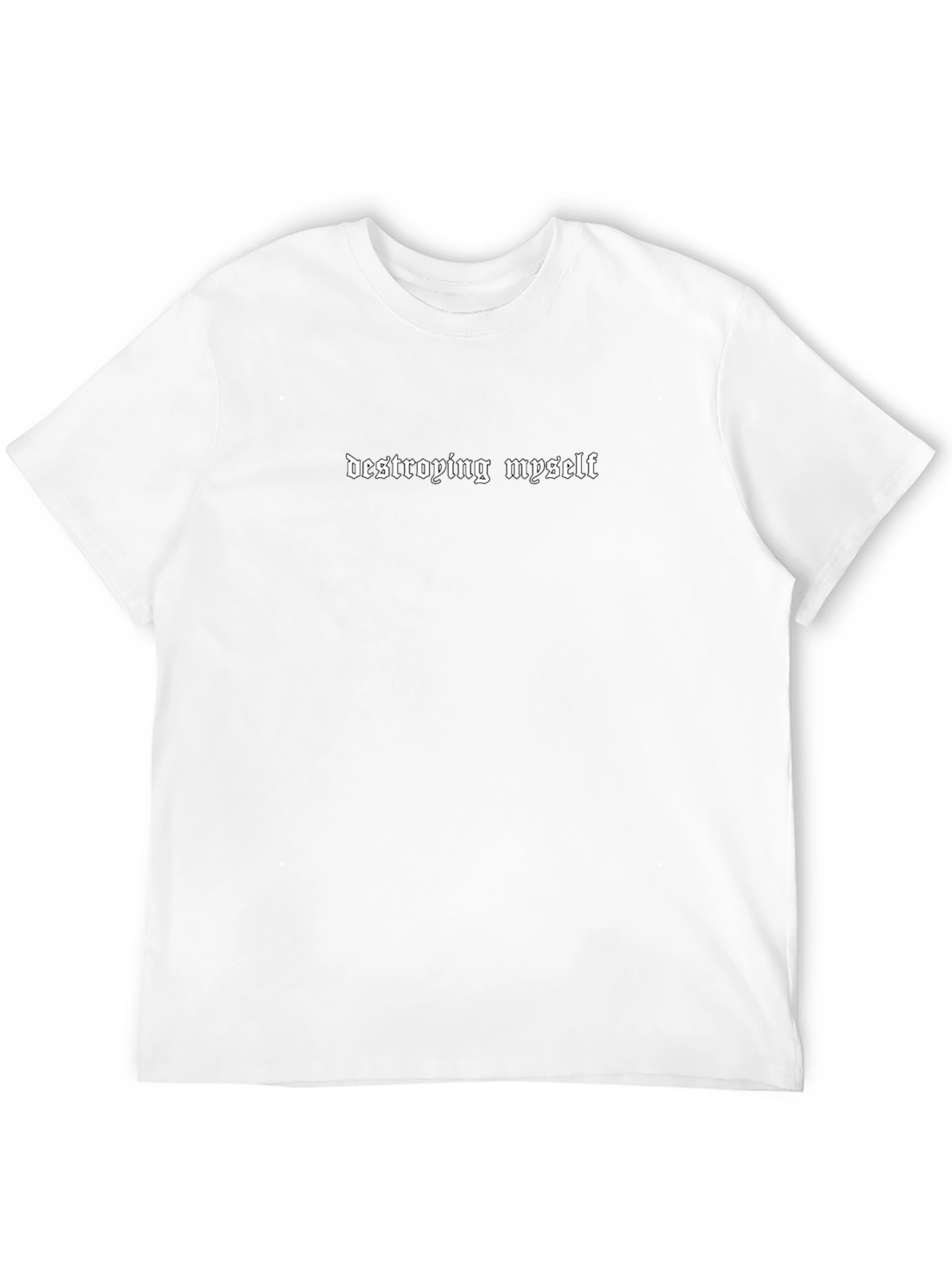 Destroying Myself Graphic Tee - Black Cotton T-Shirt