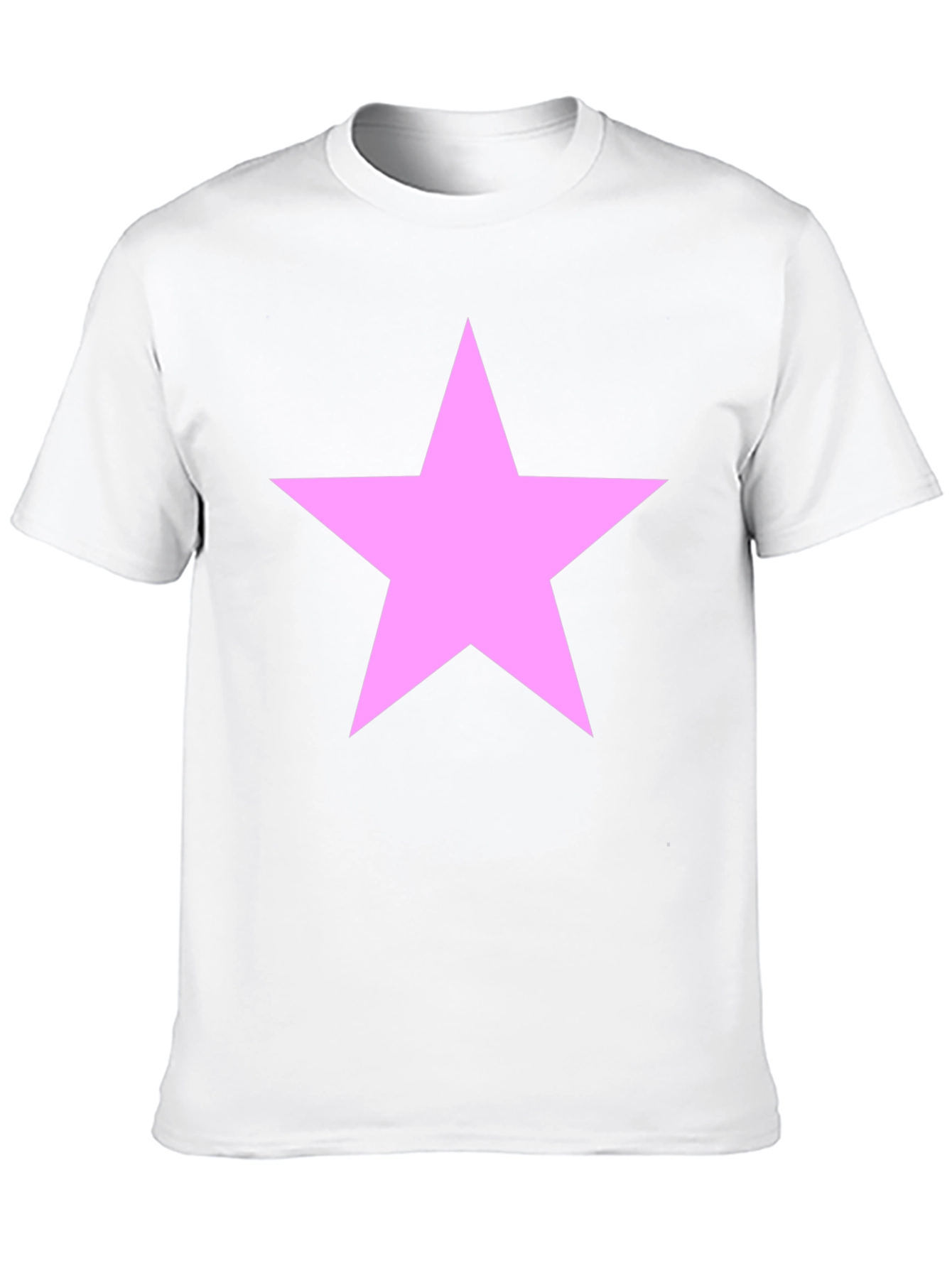 Pink Star Graphic Black T-Shirt
