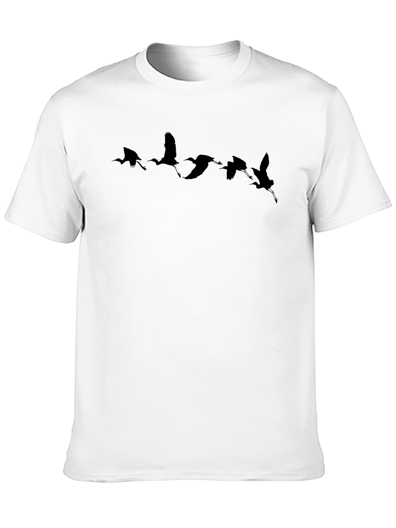 Black Bird Silhouette T-Shirt - Stylish Mens Tee
