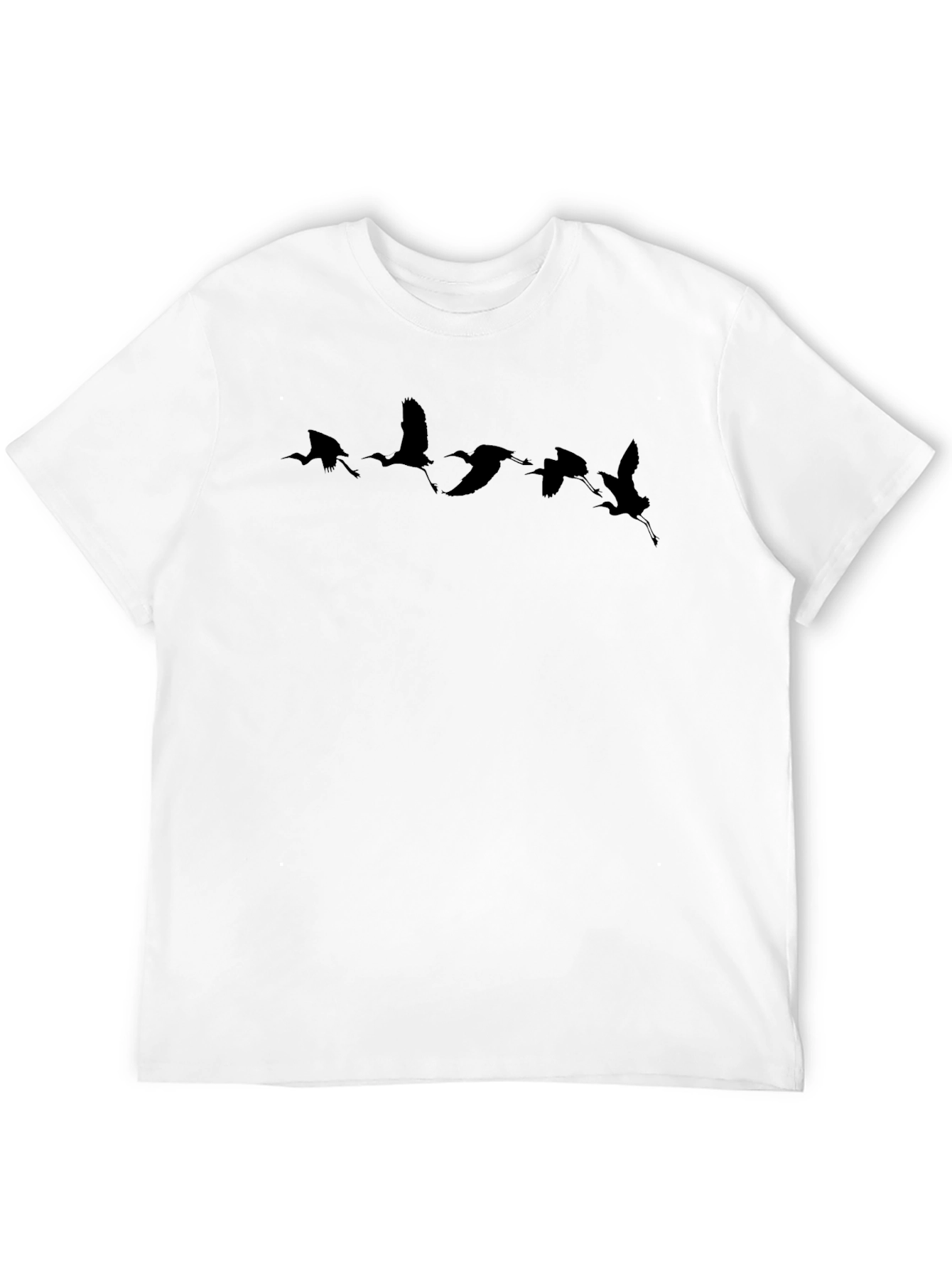 Black Bird Silhouette T-Shirt - Stylish Mens Tee