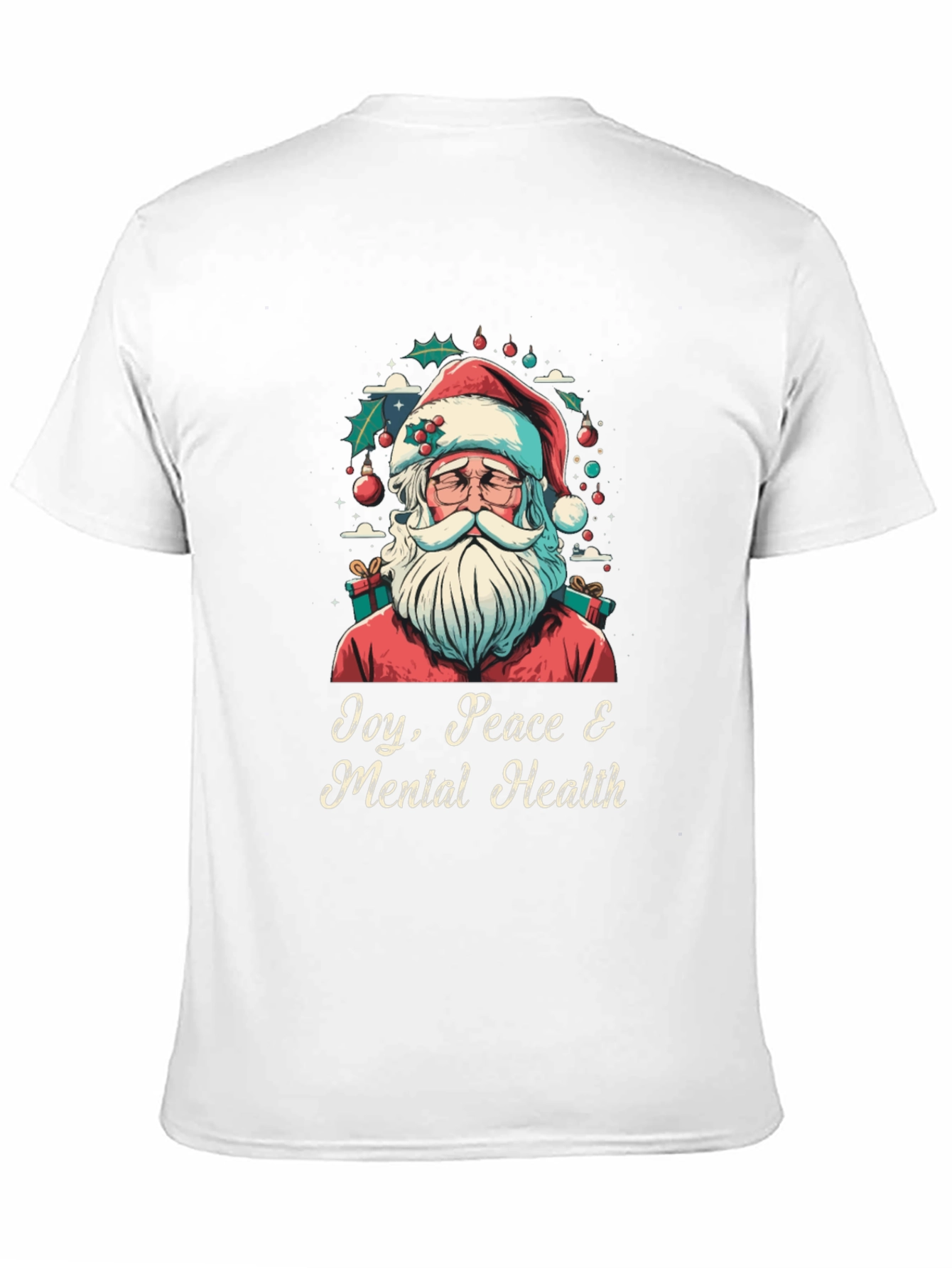 Joy Peace & Mental Health Santa Graphic Tee