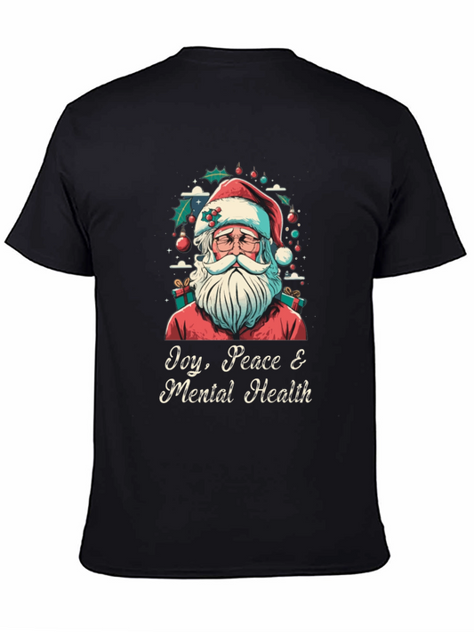 Joy Peace & Mental Health Santa Graphic Tee