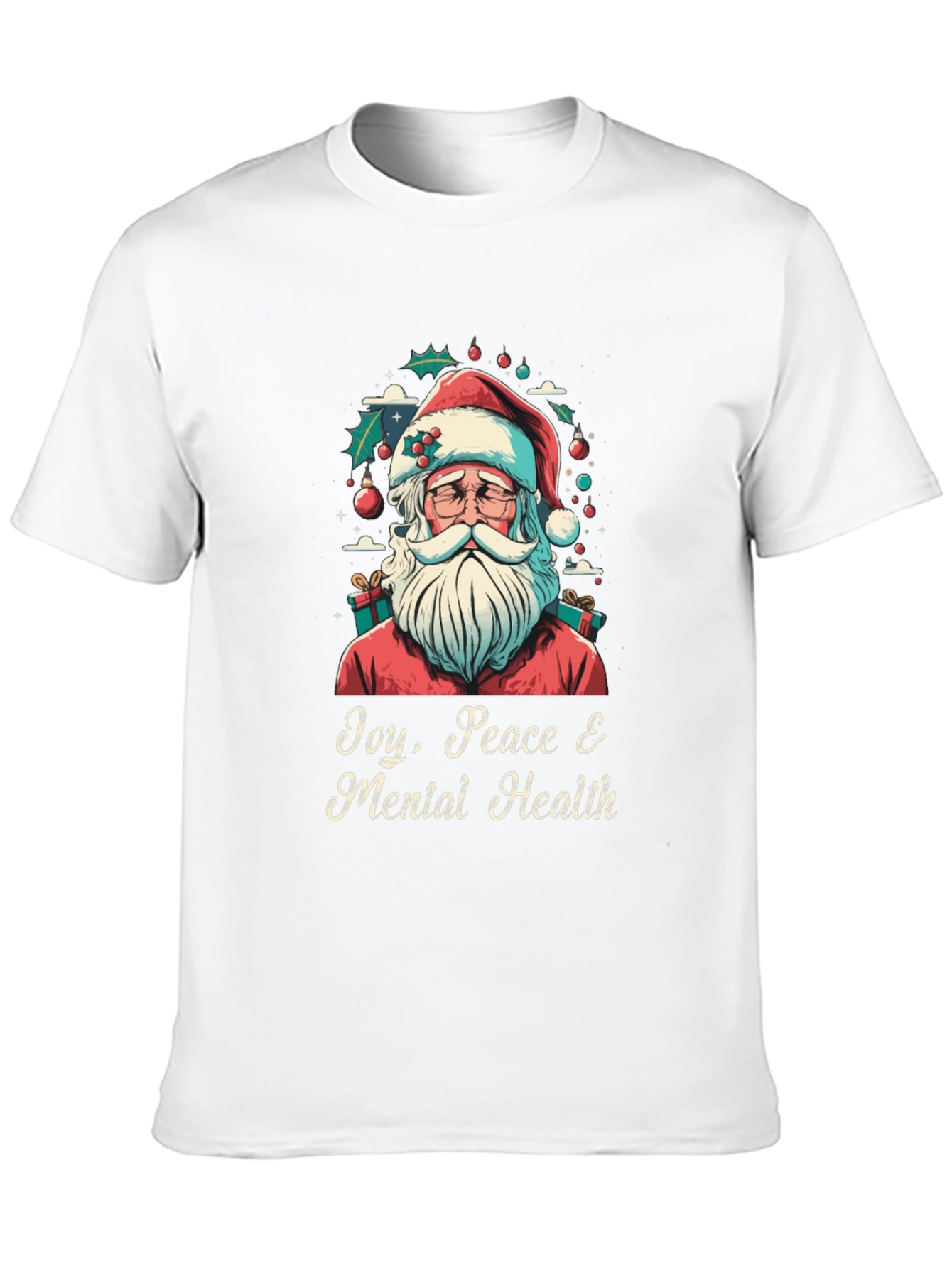 Joy Peace & Mental Health Santa Graphic Tee