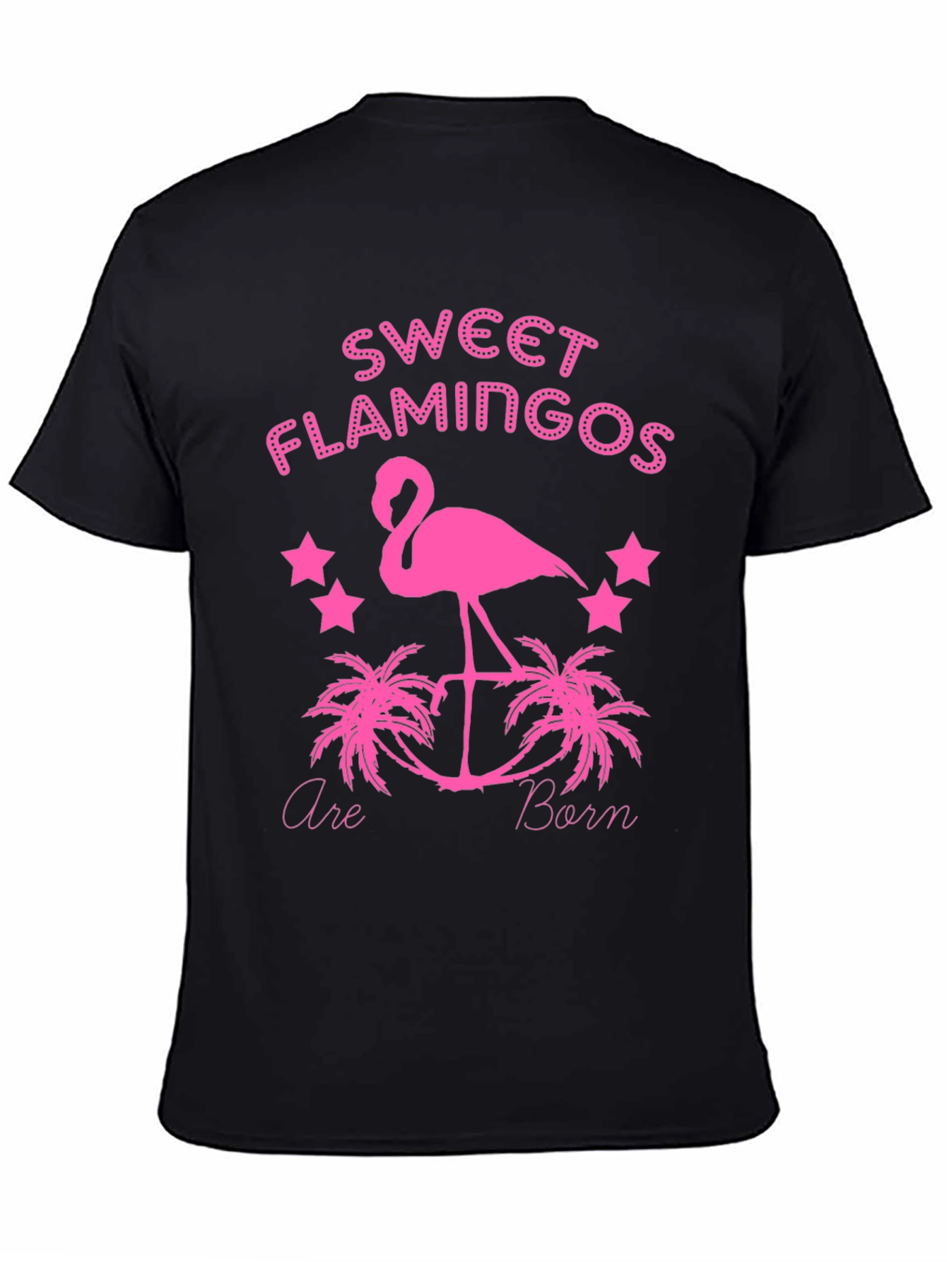 Sweet Flamingos Graphic Tee - Black T-Shirt
