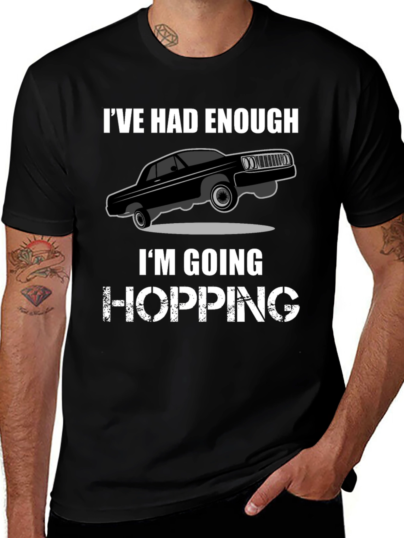 Ive Had Enough Hopping T-Shirt - Black Graphic Tee