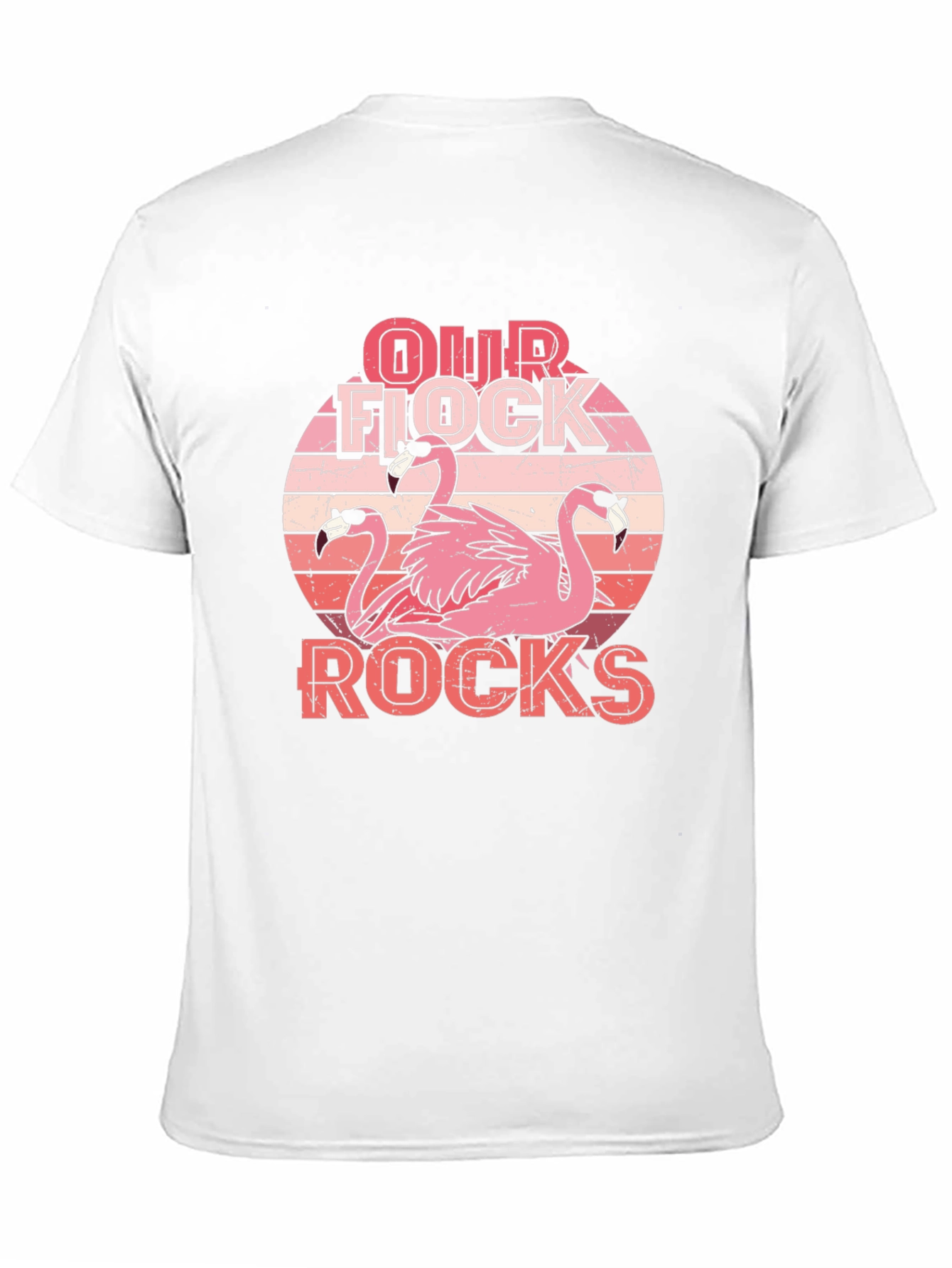 Our Flock Rocks Flamingo Graphic Tee - Black