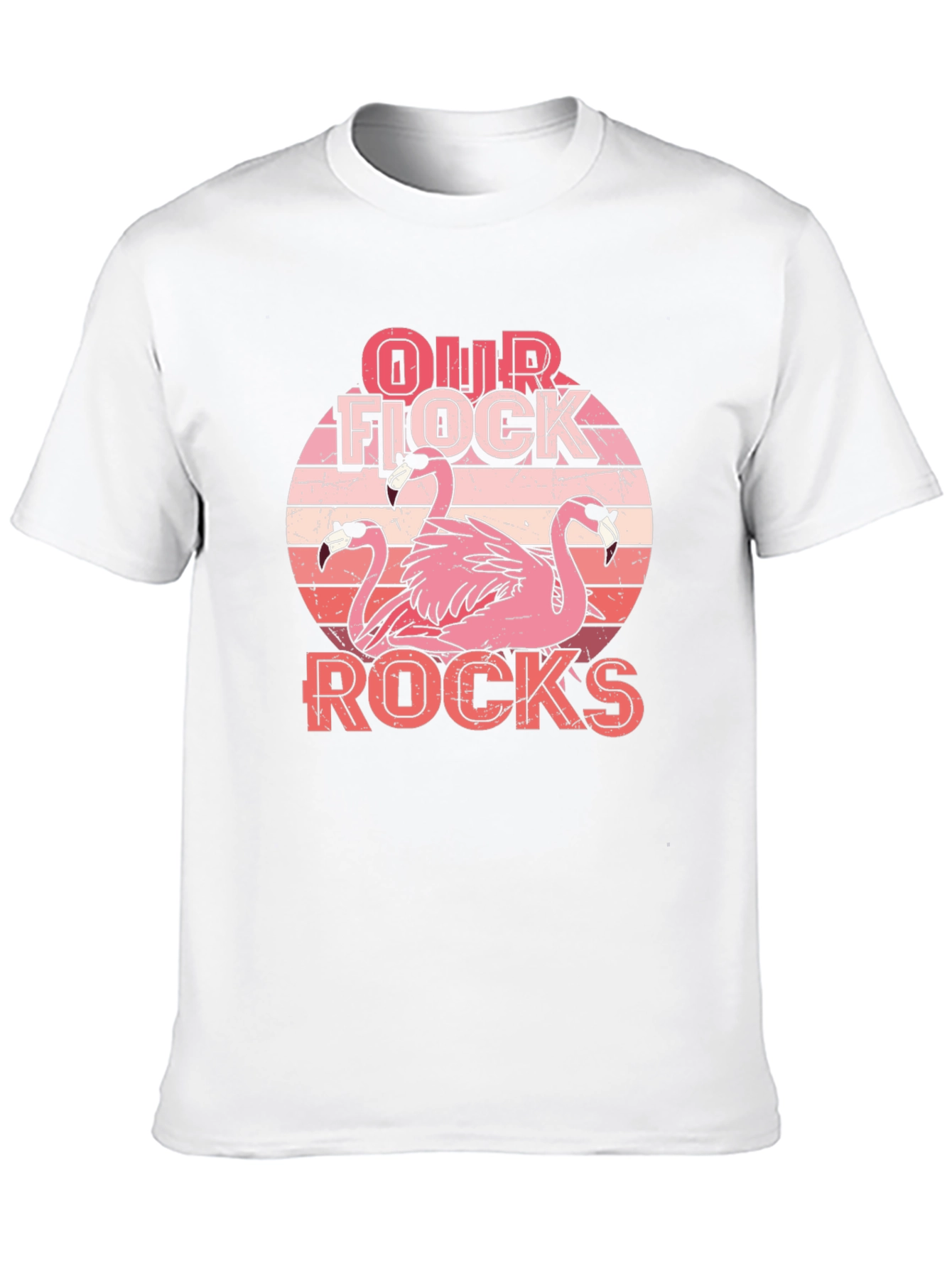 Our Flock Rocks Flamingo Graphic Tee - Black
