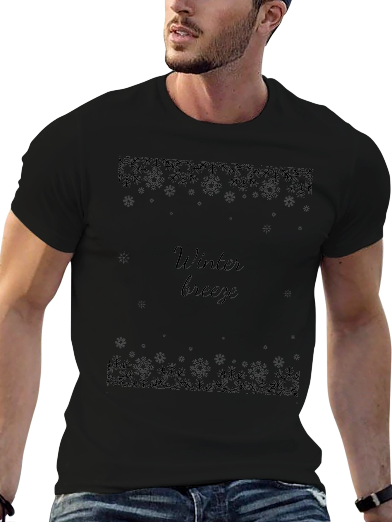 Winter Breeze Black T-Shirt