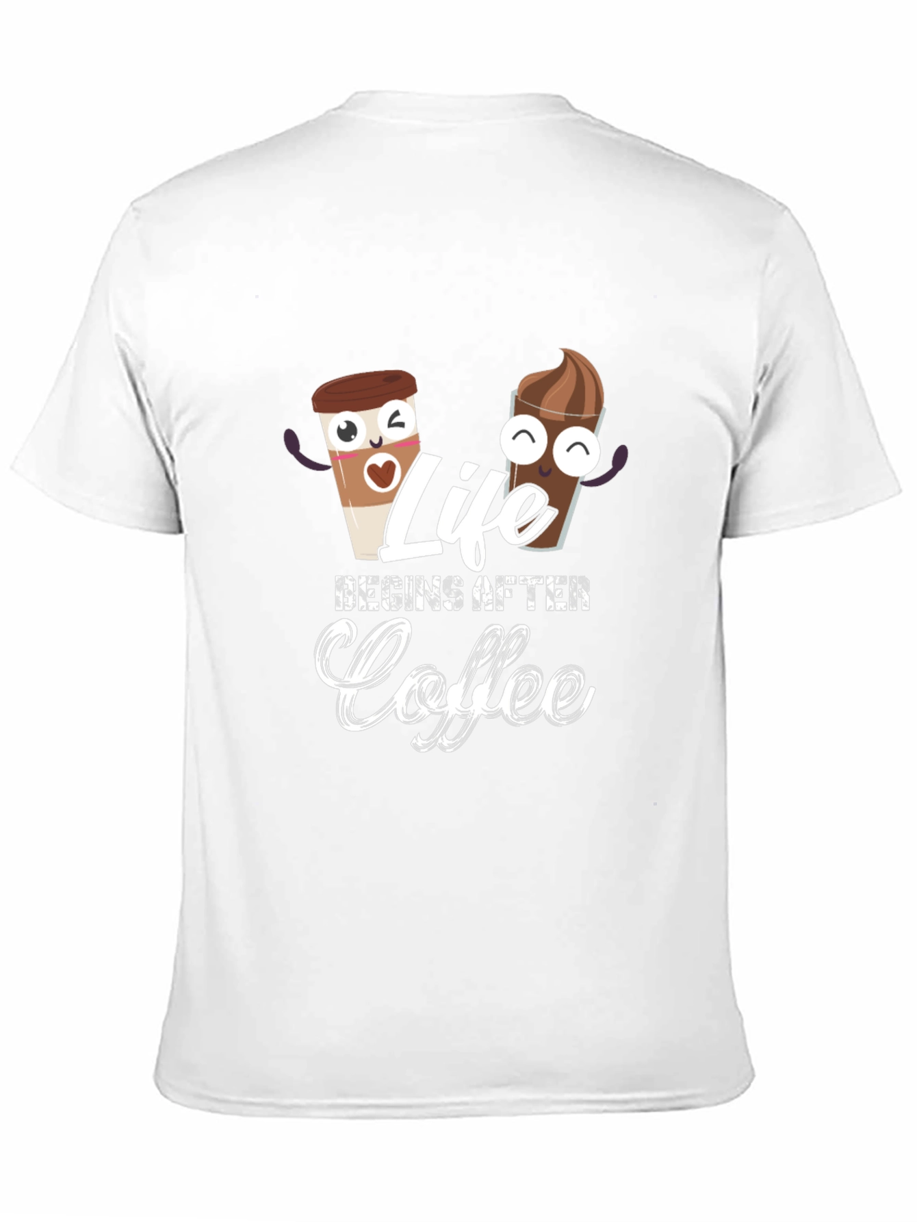 Life Begins After Coffee Black T-Shirt