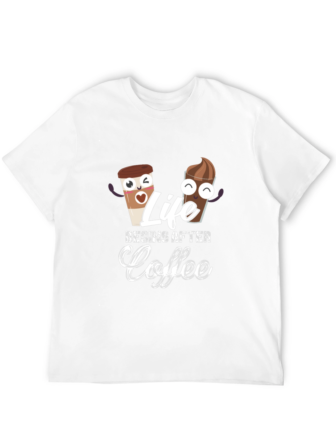 Life Begins After Coffee Black T-Shirt