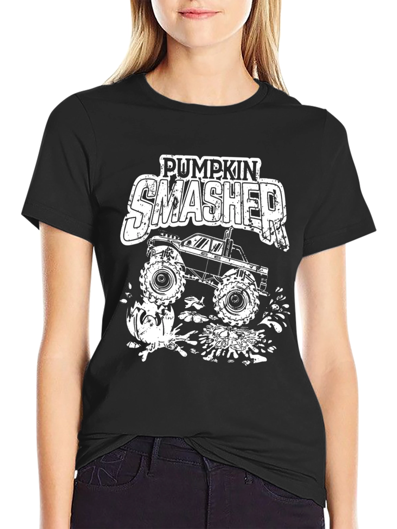 Pumpkin Smasher Monster Truck Graphic Tee