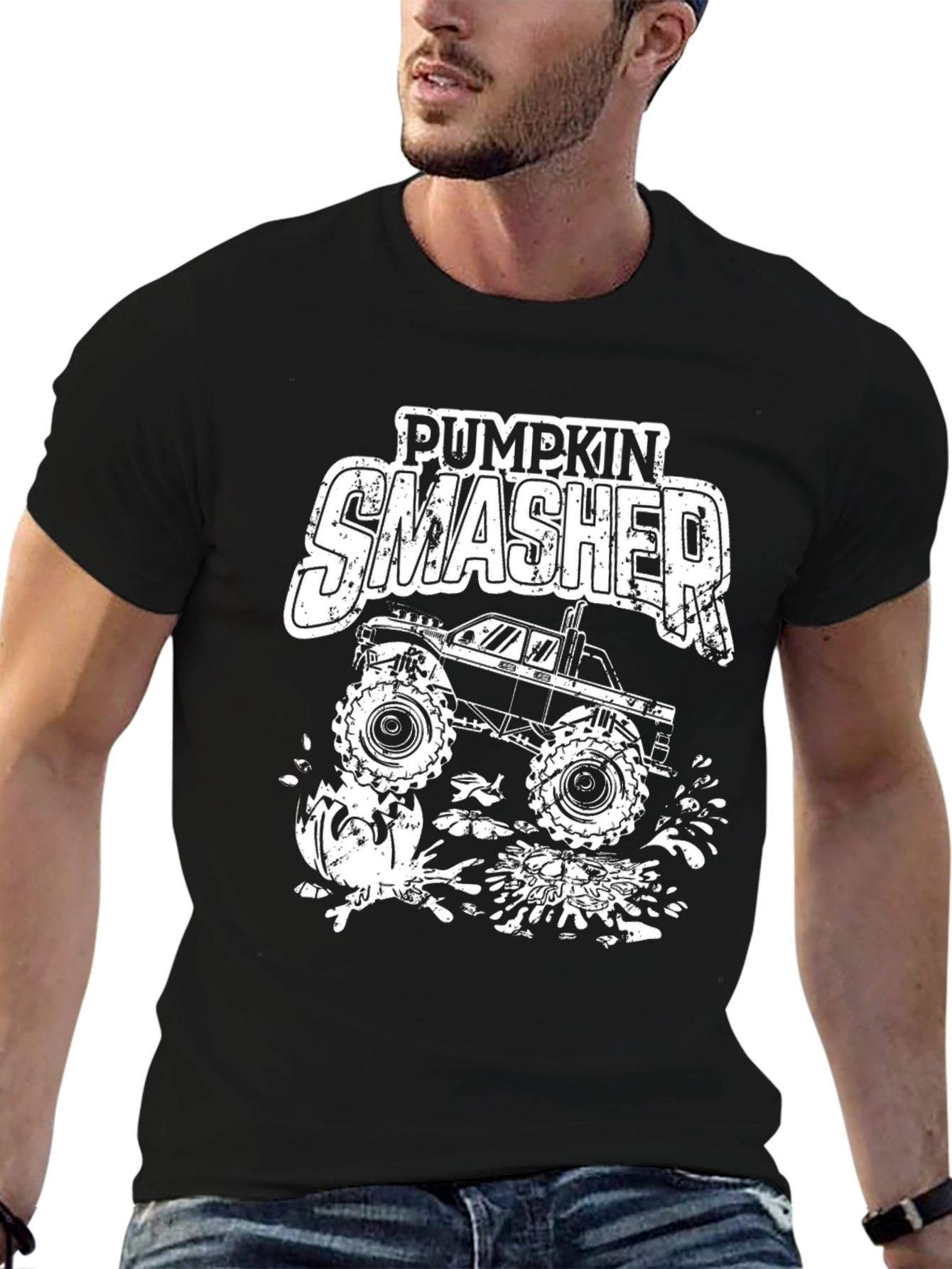 Pumpkin Smasher Monster Truck Graphic Tee