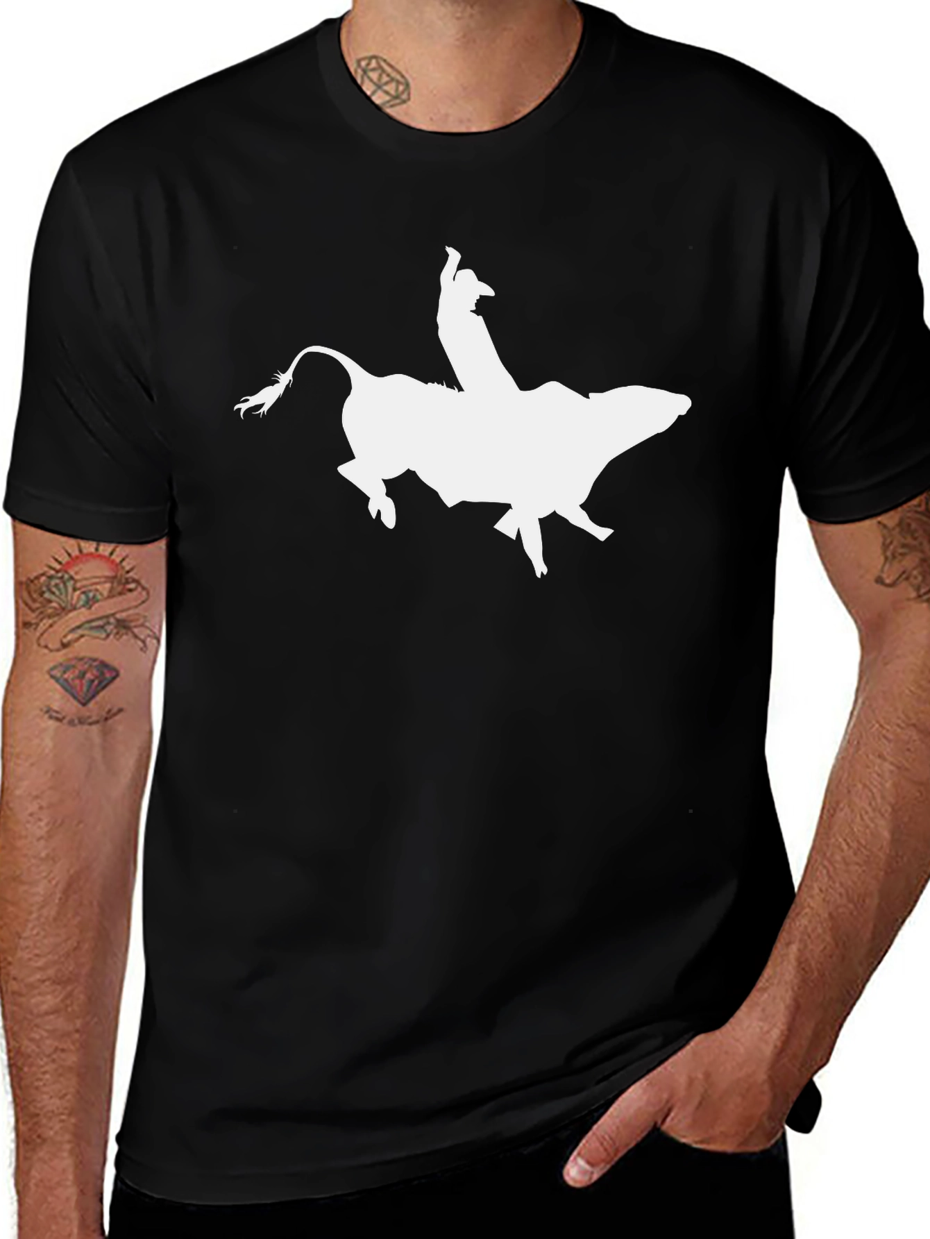 Bull Riding Graphic Tee - Classic Western Style