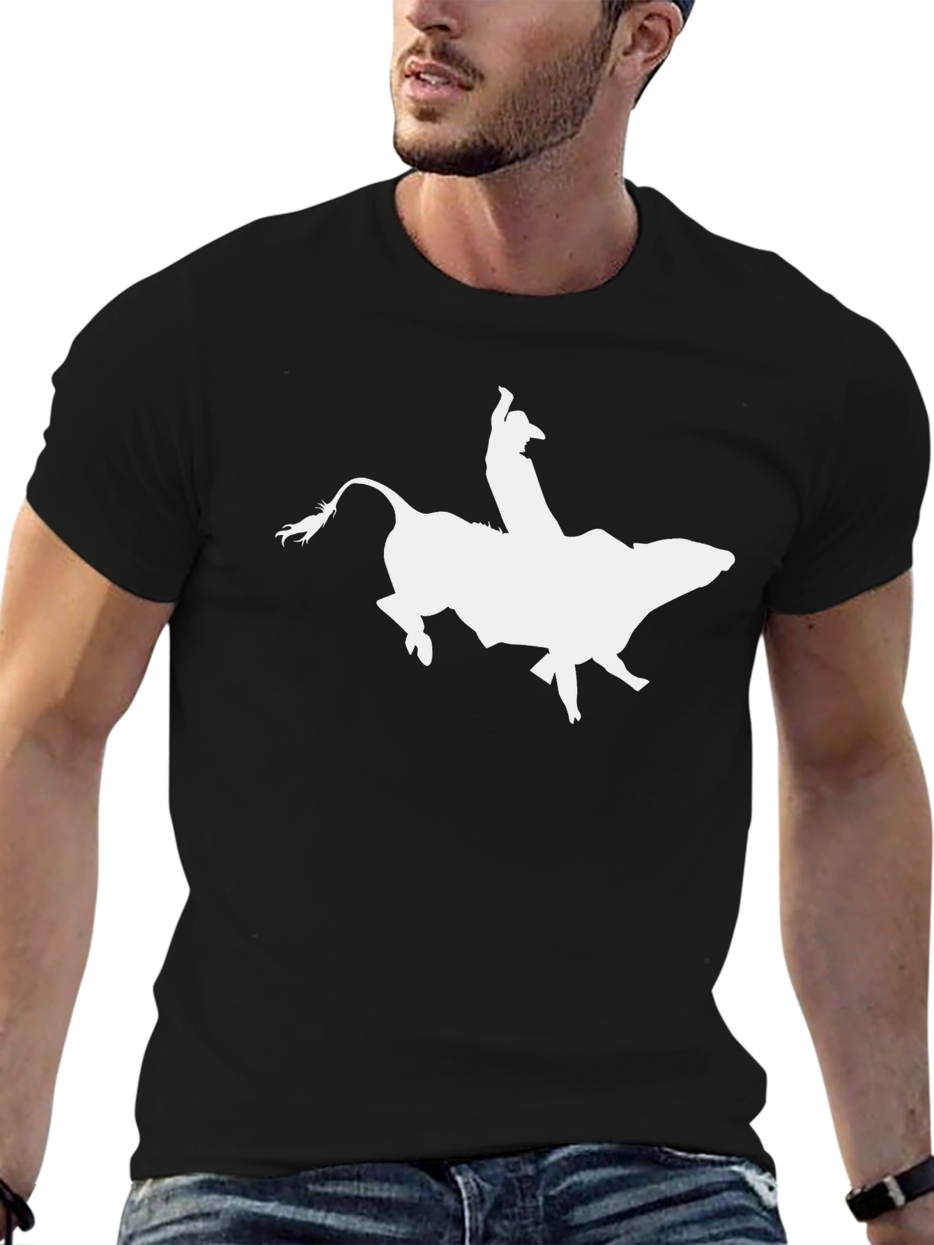 Bull Riding Graphic Tee - Classic Western Style