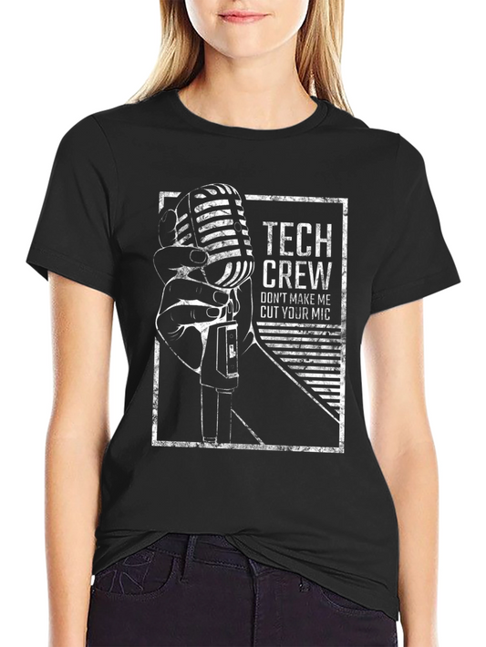 Tech Crew Mic T-Shirt - Stagehand Audio Engineer Tee
