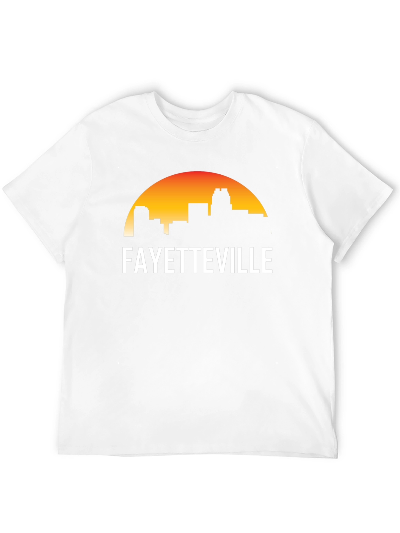 Fayetteville Skyline Graphic Tee - Black Cotton T-Shirt