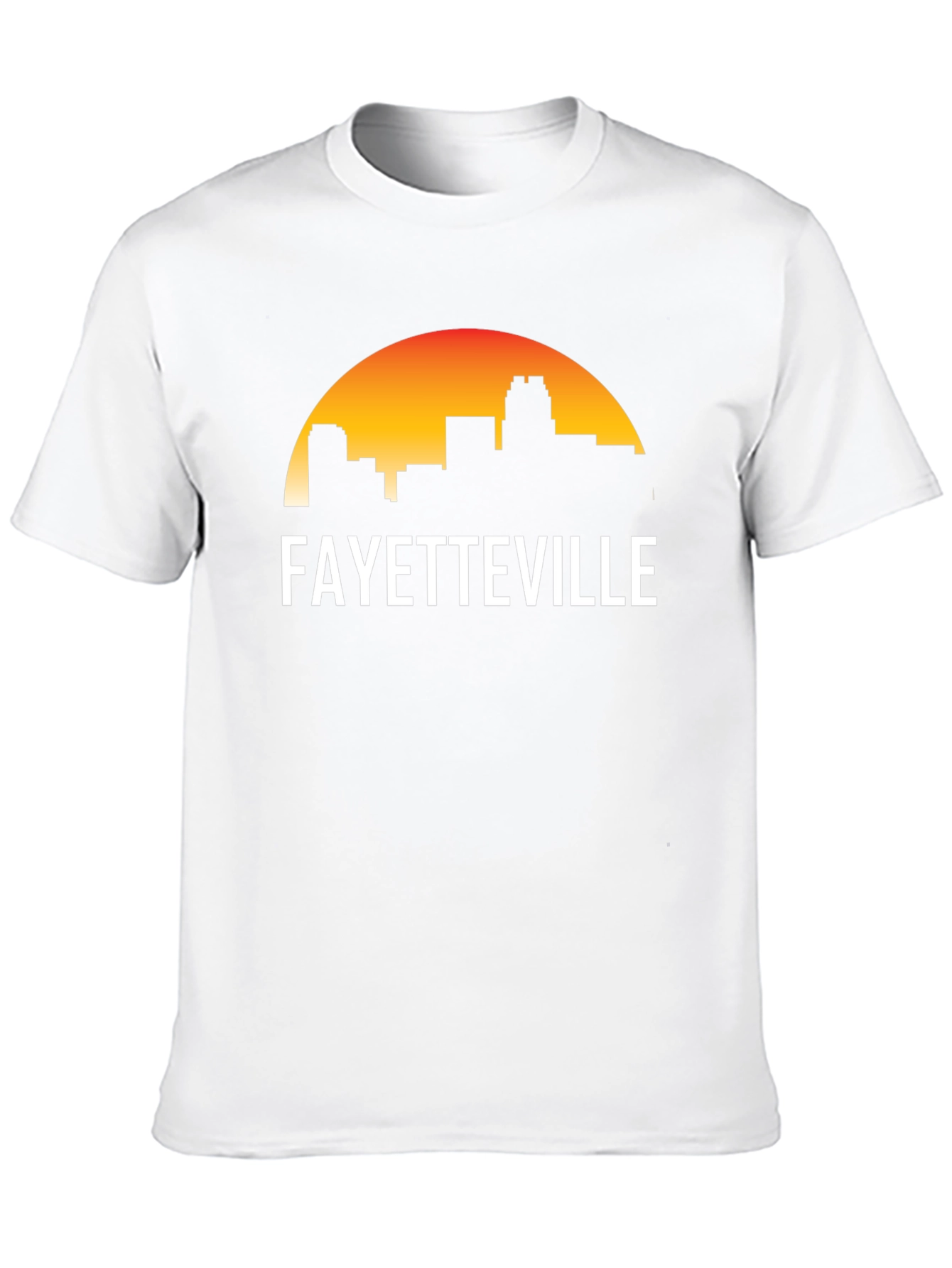 Fayetteville Skyline Graphic Tee - Black Cotton T-Shirt