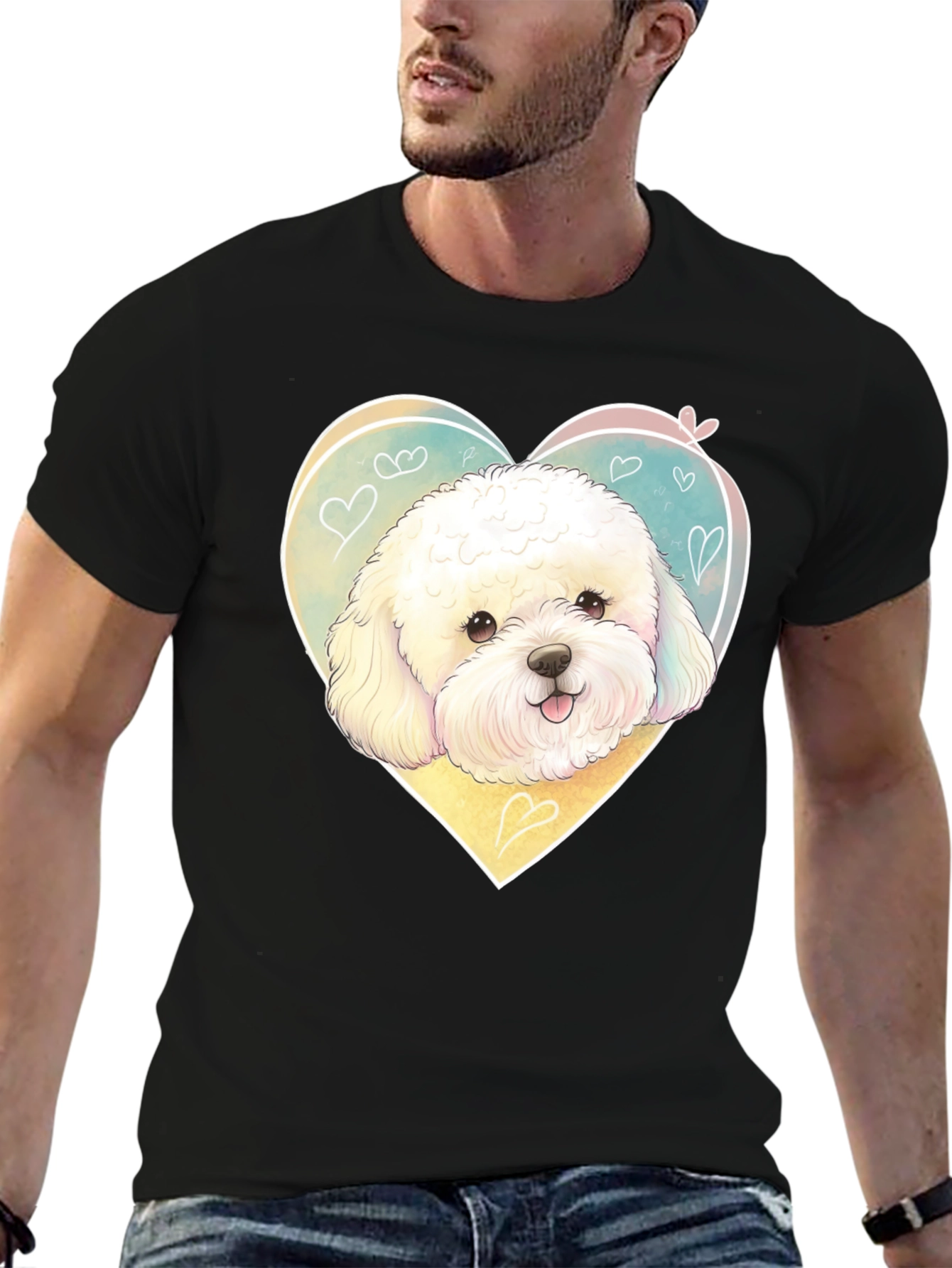 Cute Dog Heart T-Shirt - Pet Lover Tee