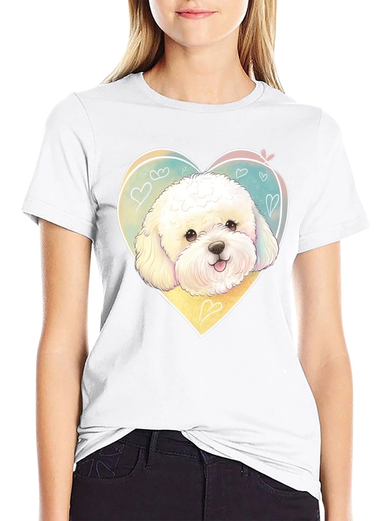 Cute Dog Heart T-Shirt - Pet Lover Tee