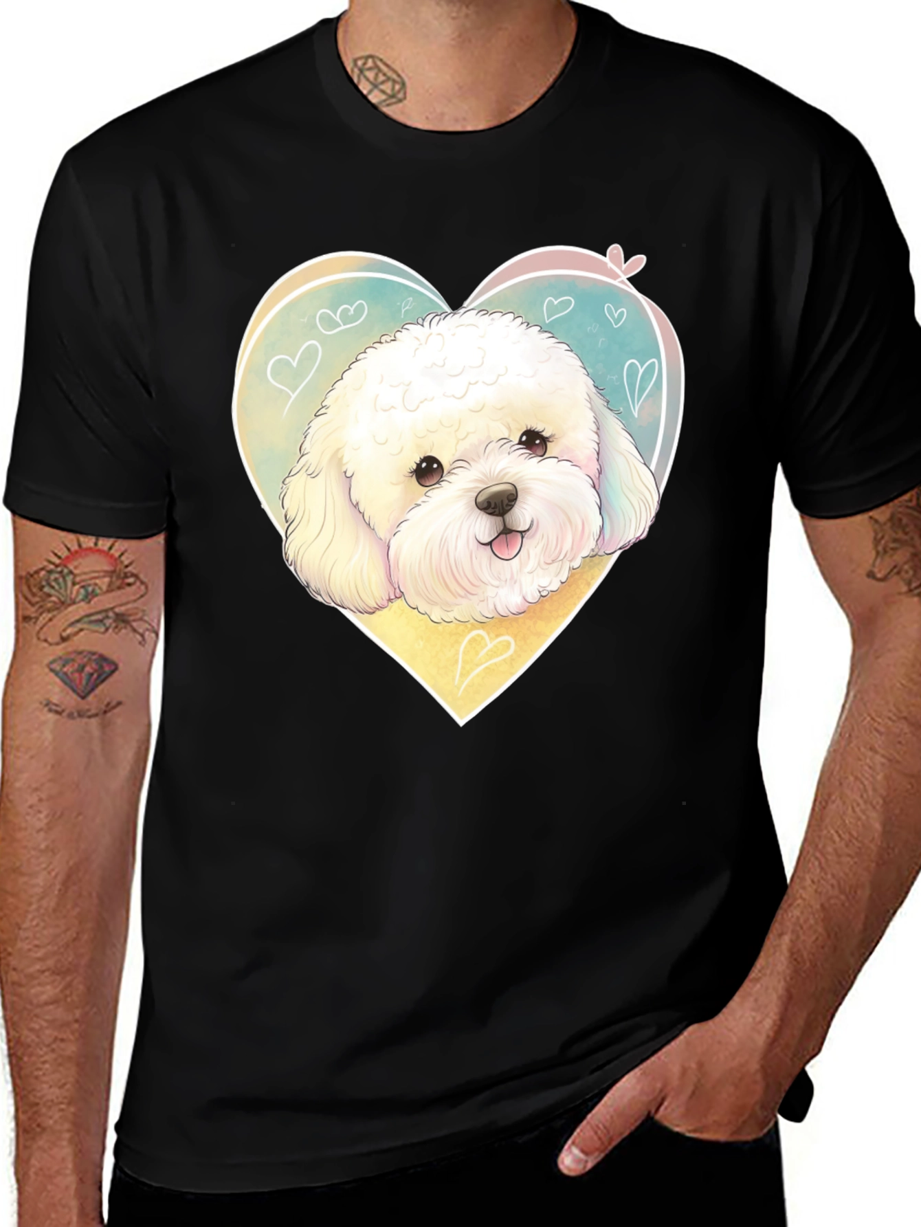 Cute Dog Heart T-Shirt - Pet Lover Tee