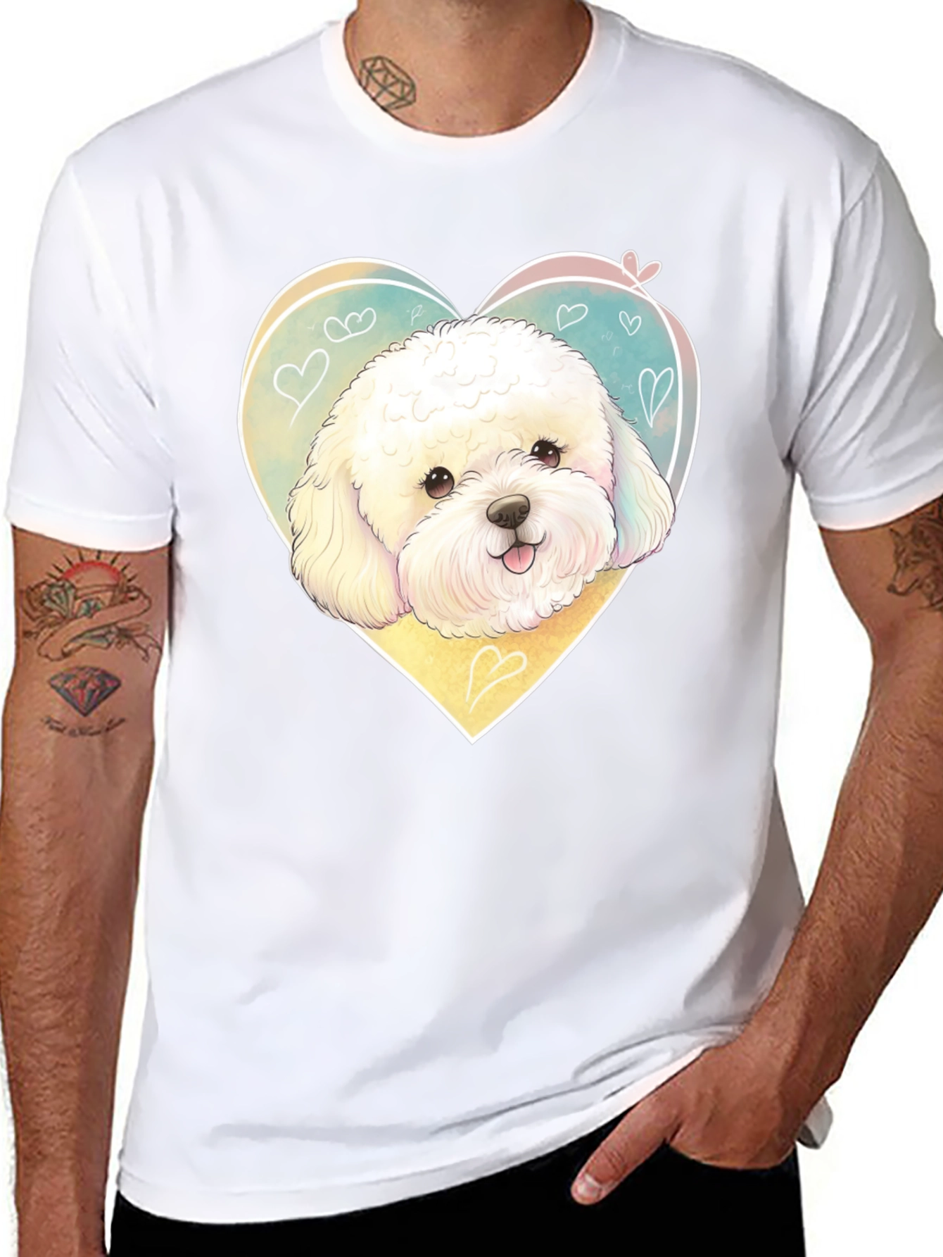 Cute Dog Heart T-Shirt - Pet Lover Tee