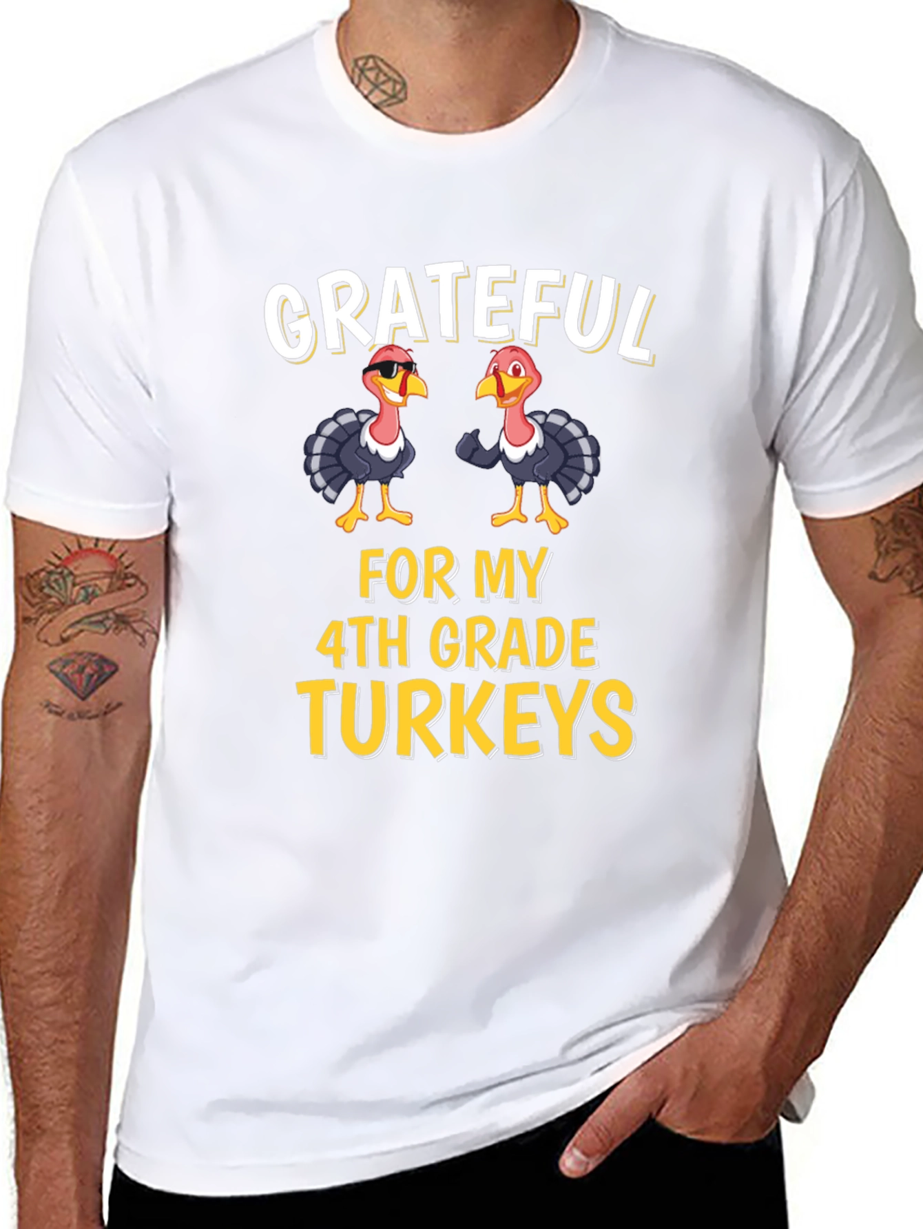 Grateful for My 4th Grade Turkeys Thanksgiving T-Shirt