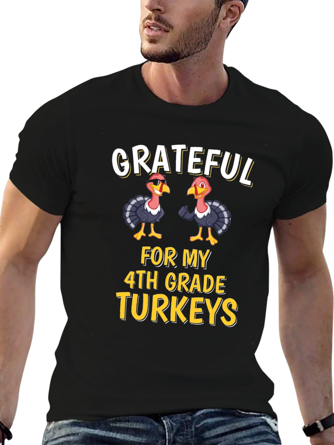 Grateful for My 4th Grade Turkeys Thanksgiving T-Shirt