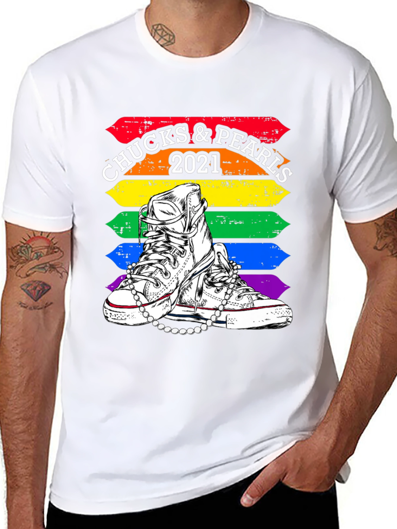 Chucks & Pearls 2021 Pride T-Shirt