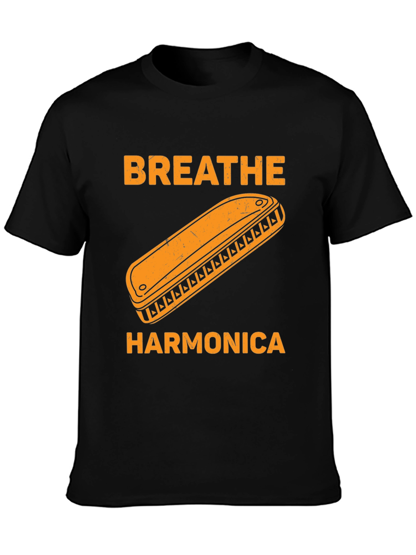 Breathe Harmonica Graphic T-Shirt - Music Lover Tee