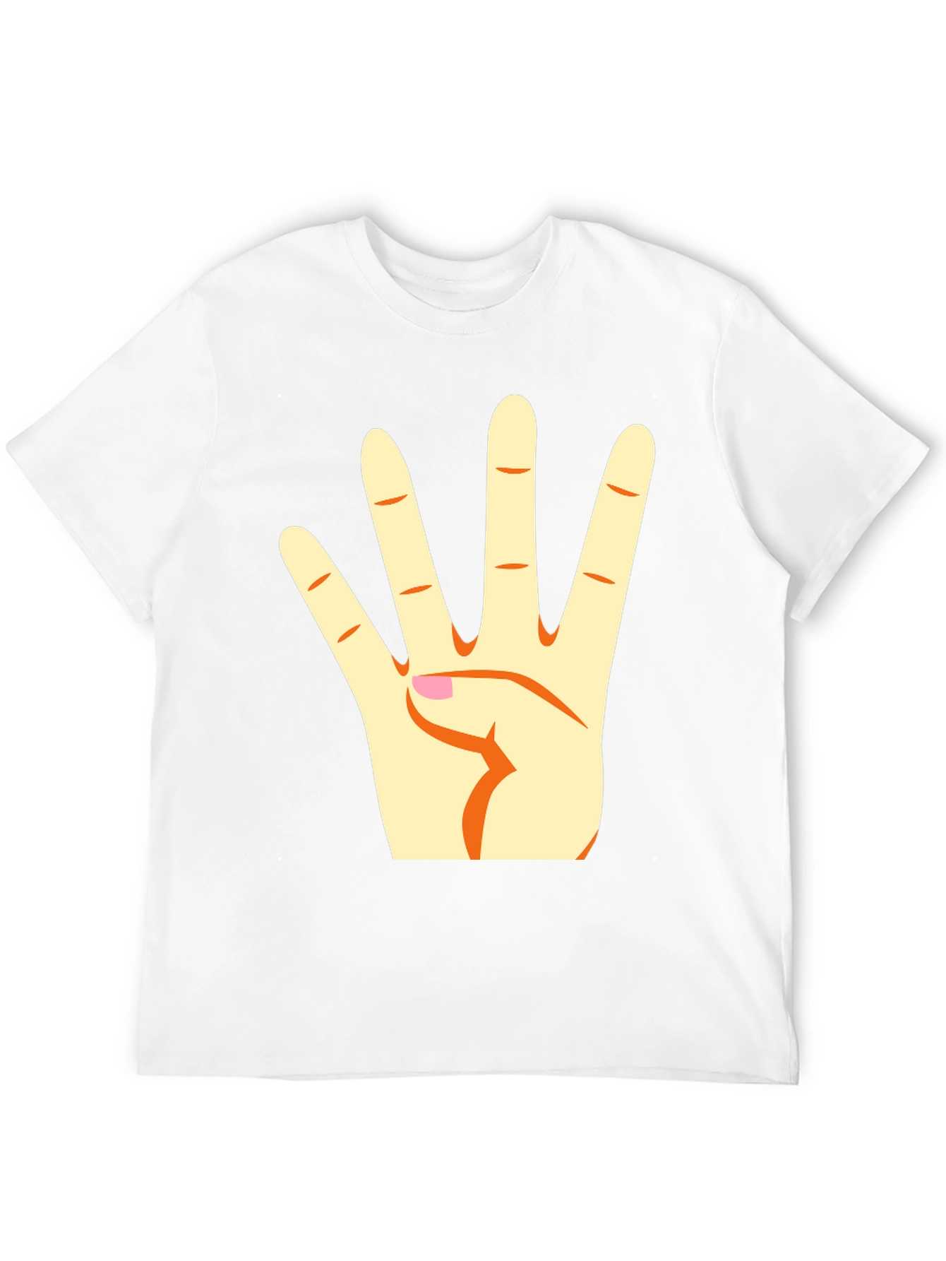 Black T-Shirt with Hand Gesture Graphic